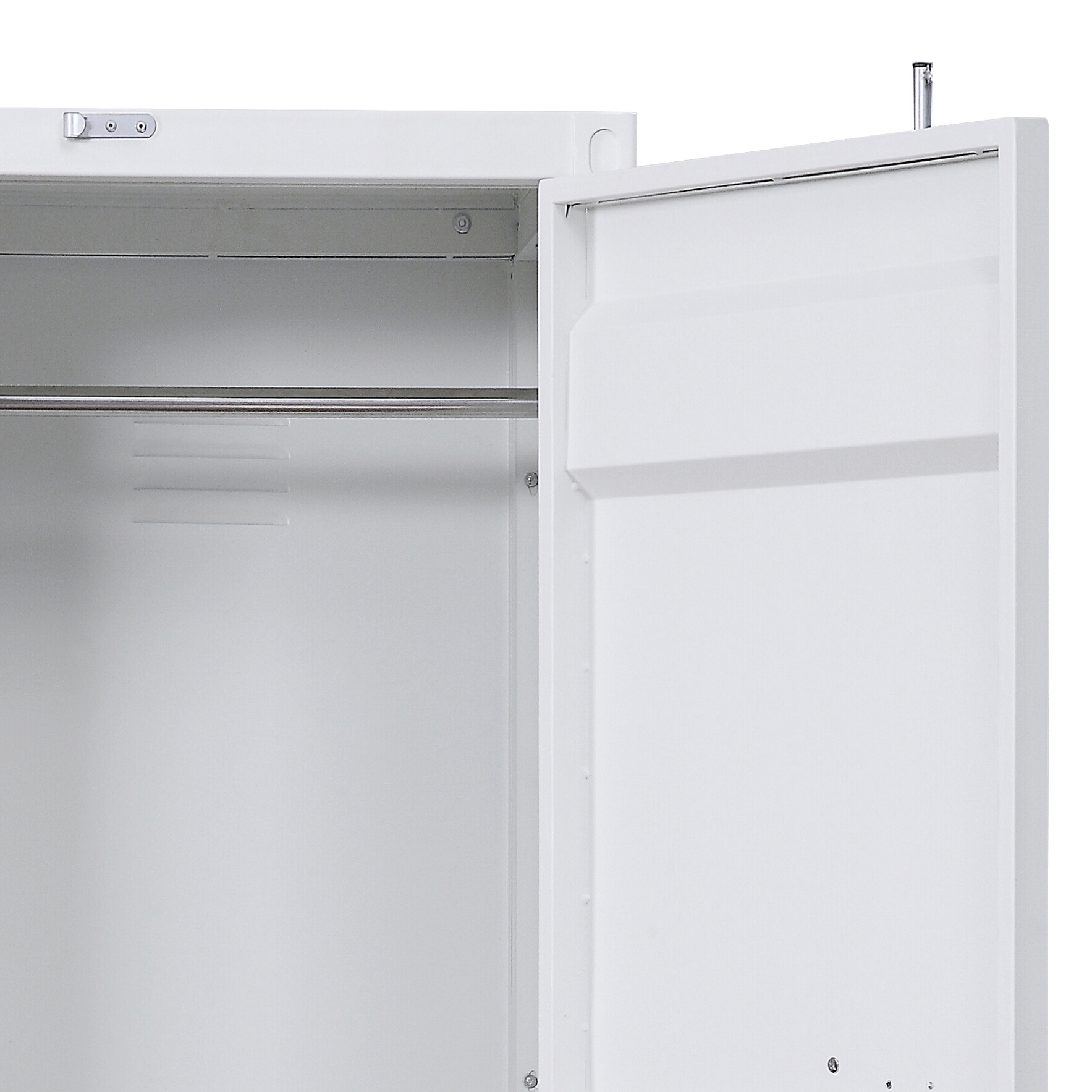 White Wardrobe with Full-length Container Lock