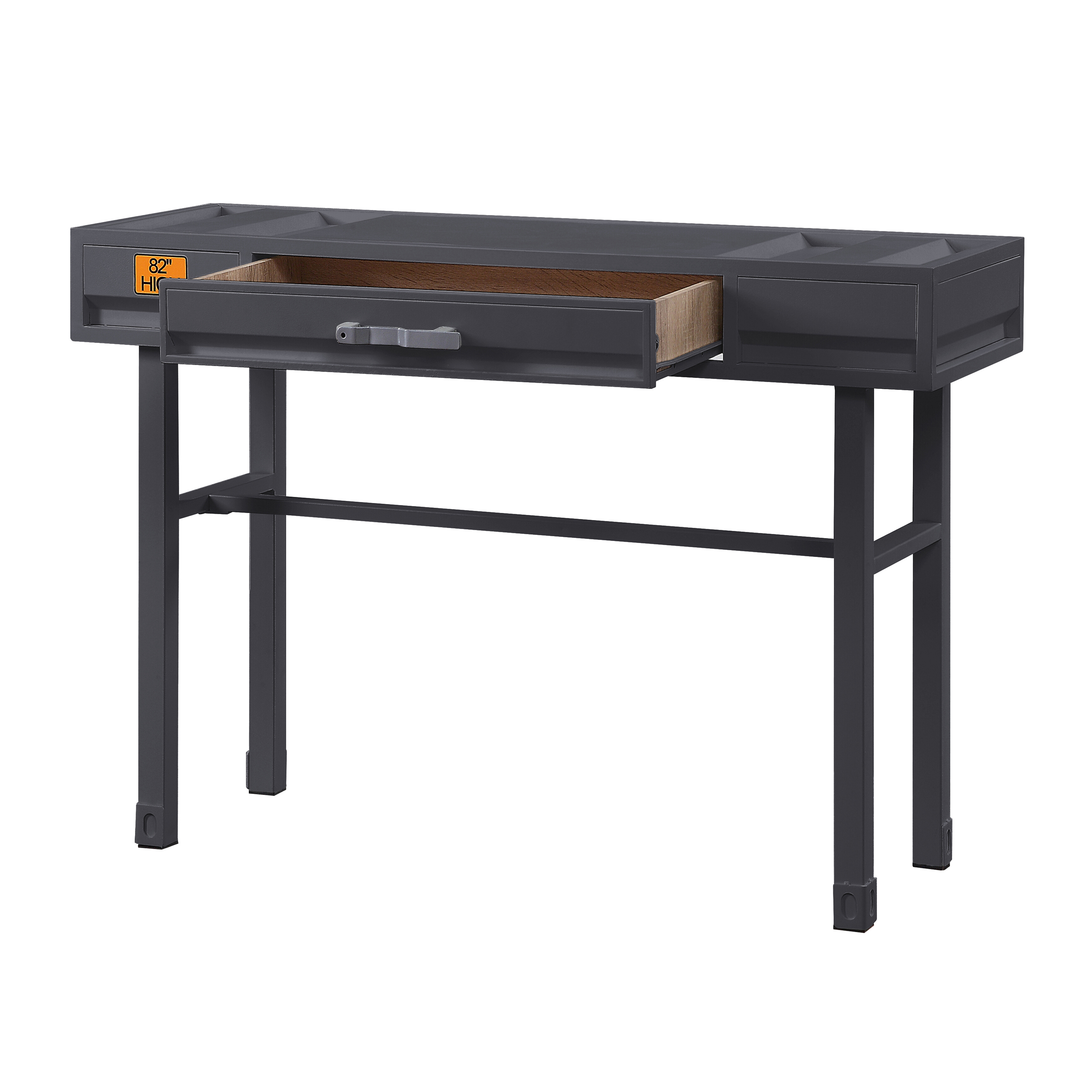 Gunmetal Writing Desk with 1 Drawer