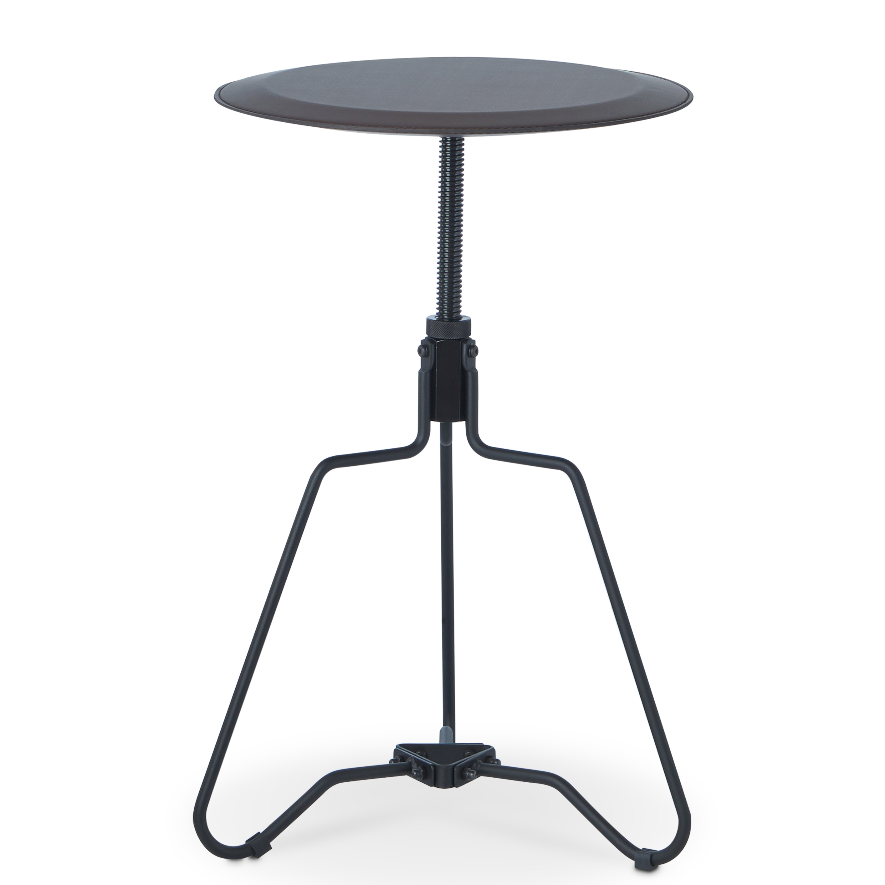 Espresso and Sandy Black End Table with Adjustable Height Top