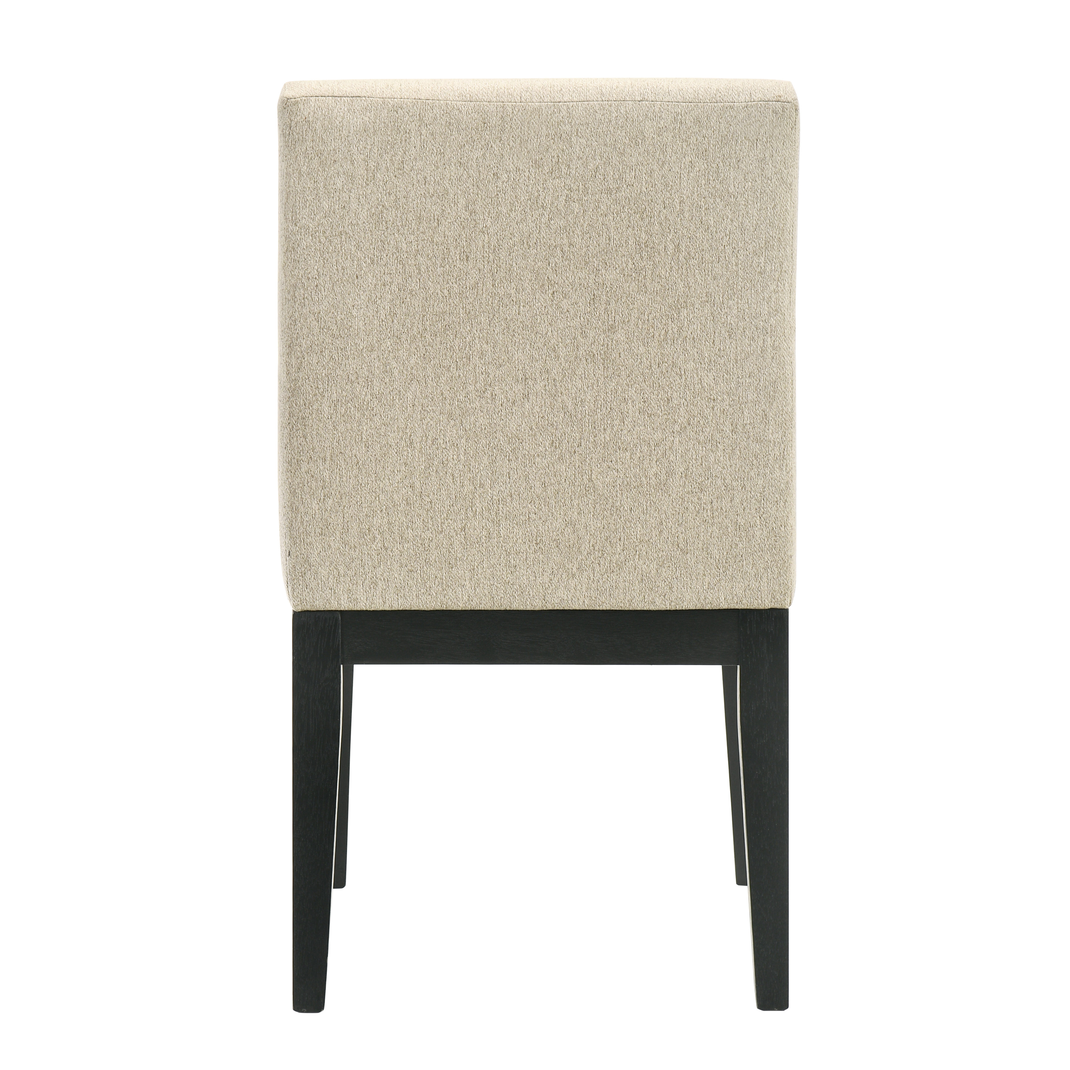 Beige and Black Padded Side Chair (Set of 2)