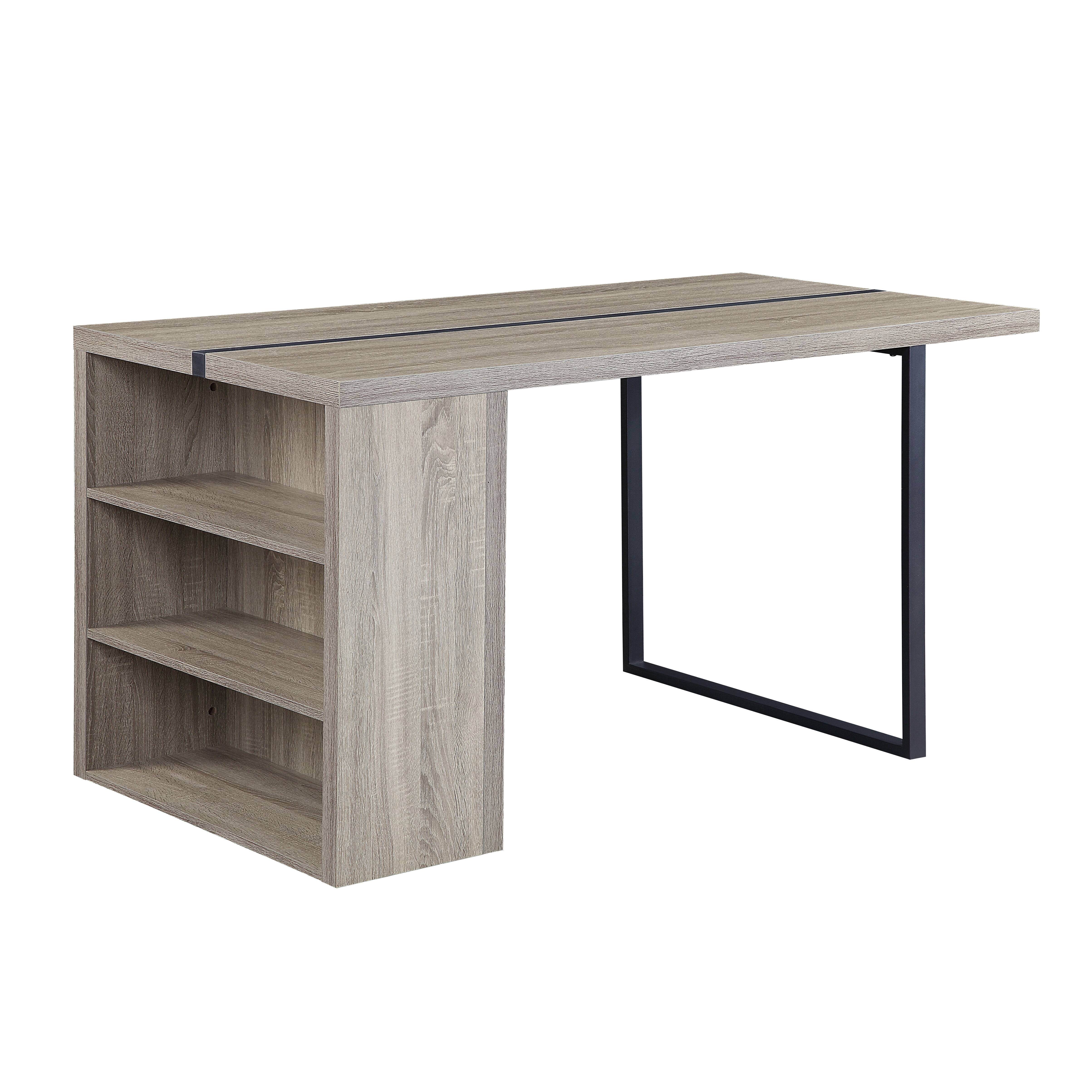 Grey Oak and Black 2- Shelf Dining Table