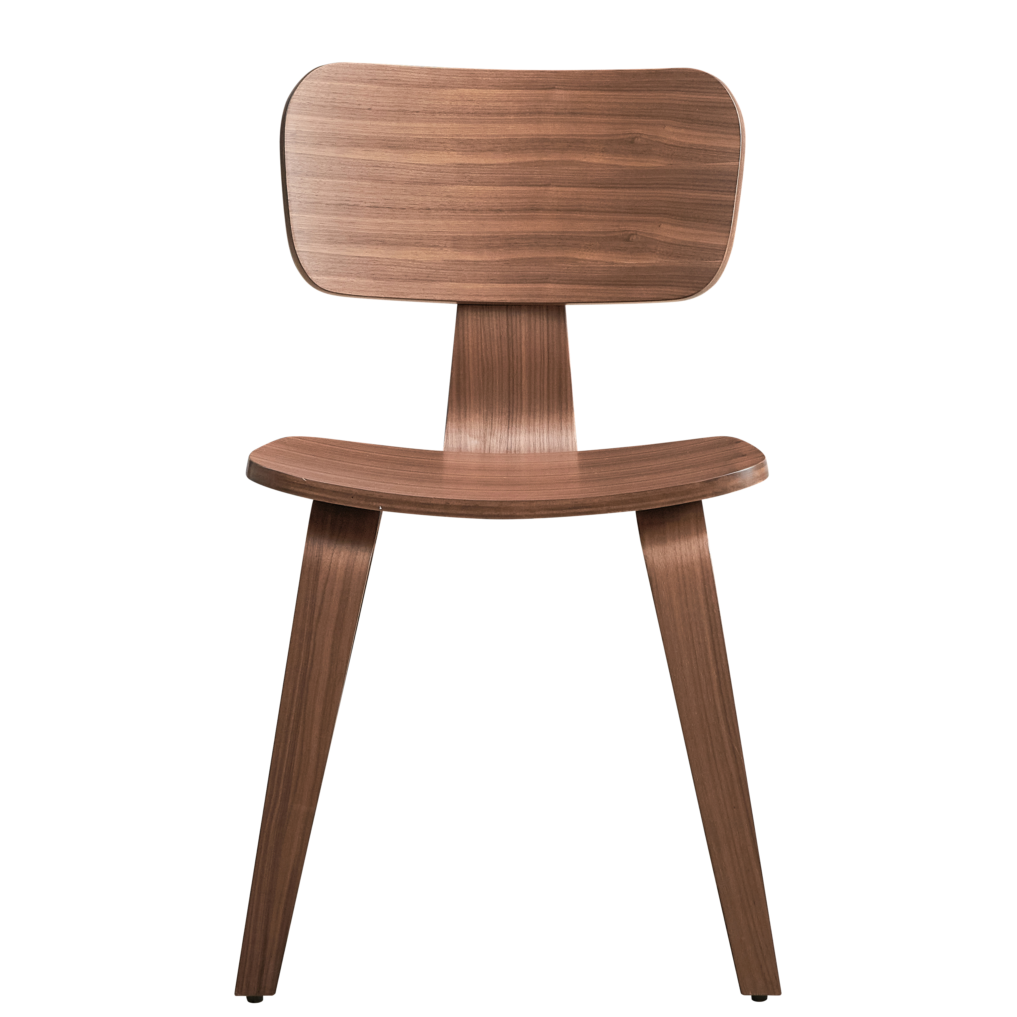 Walnut Side Chair with Tapered Leg (Set of 2)