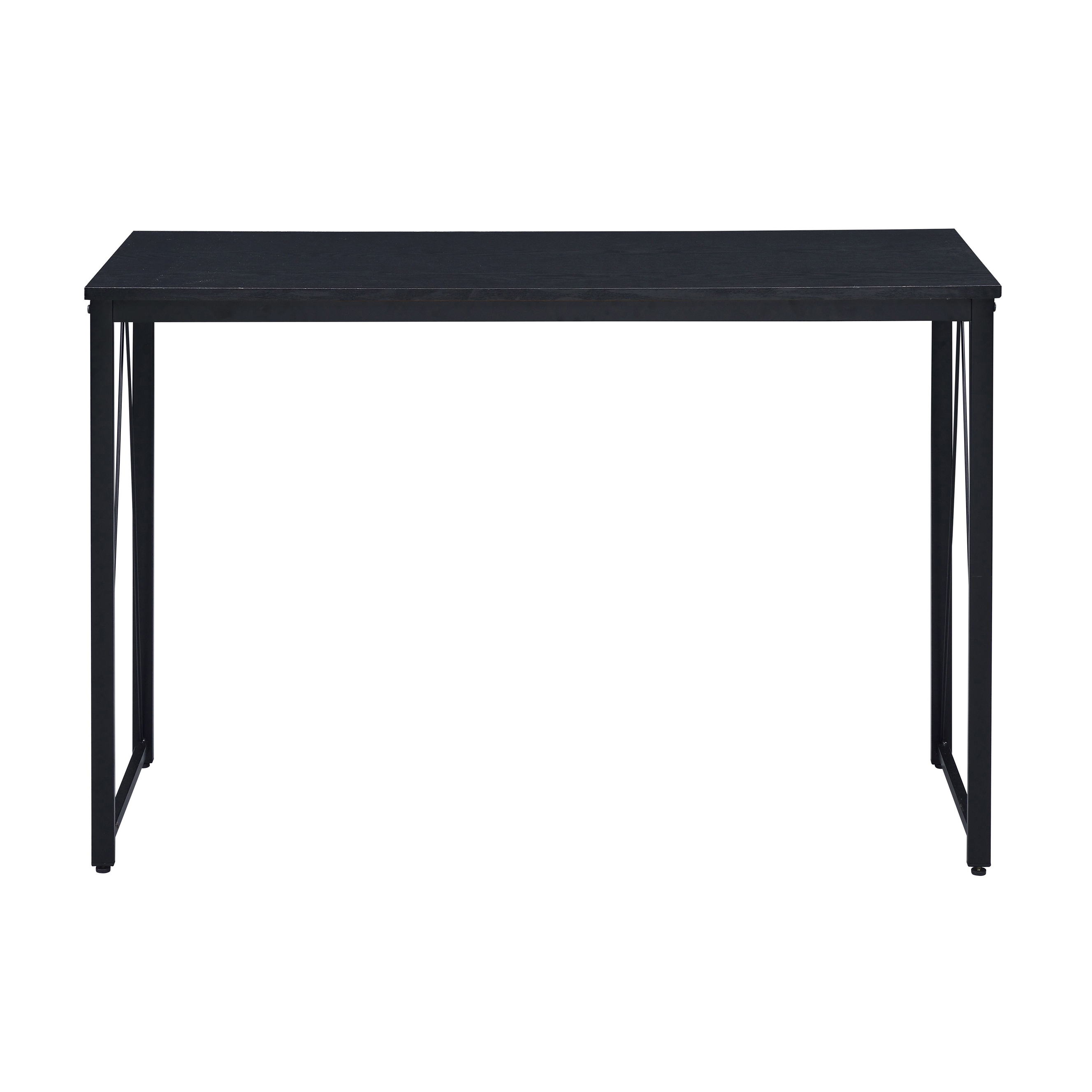 Black 47.5" Writing Desk with Metal Sled Base