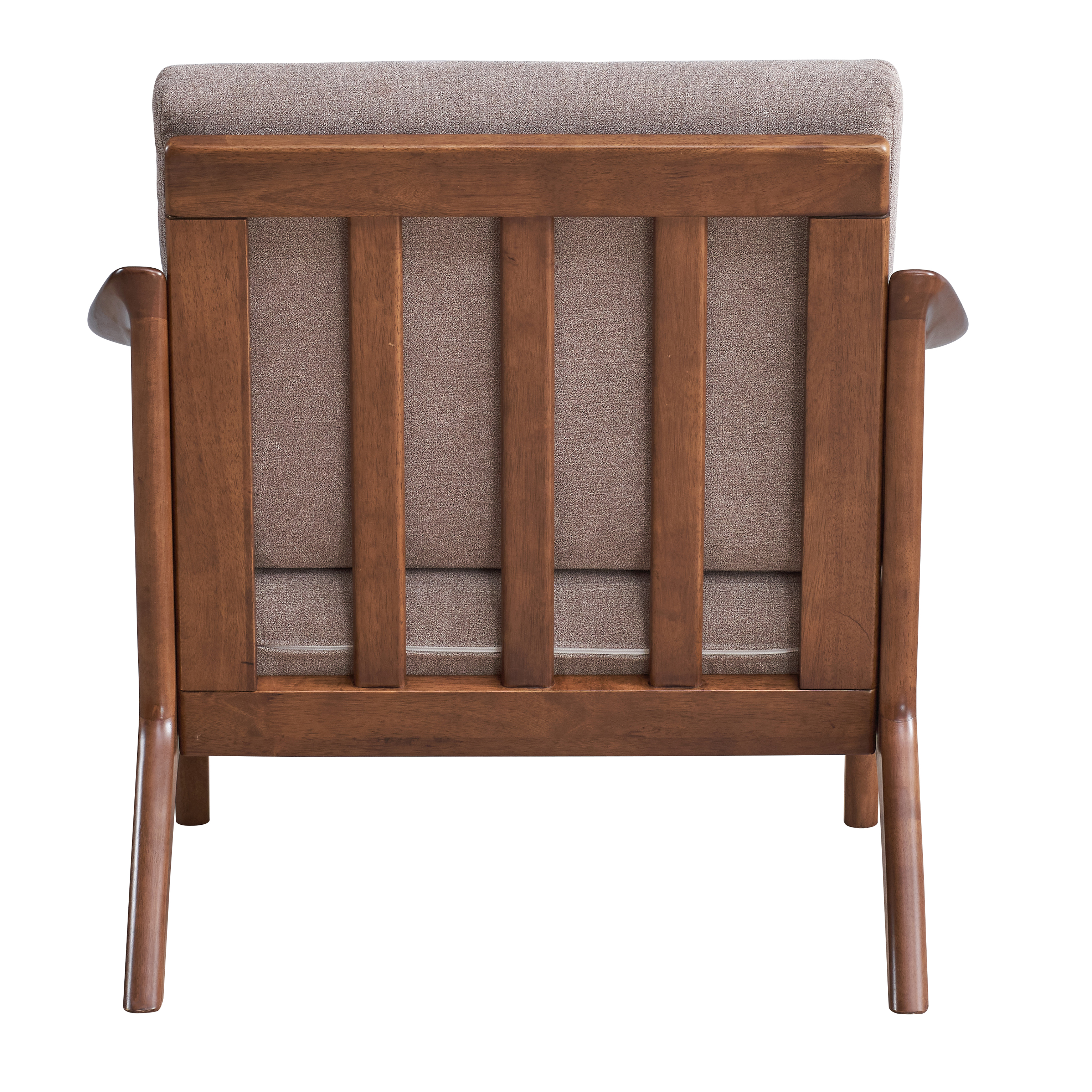 Light Brown And Brown Accent Chair with Removable Cushion