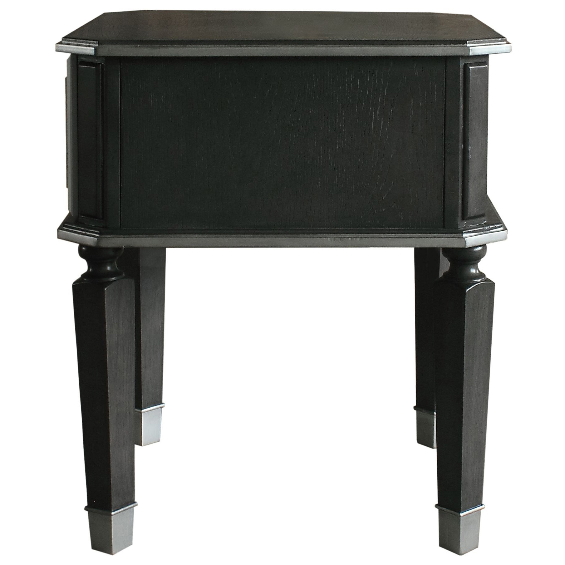 Charcoal and Light Grey End Table with 1 Drawer