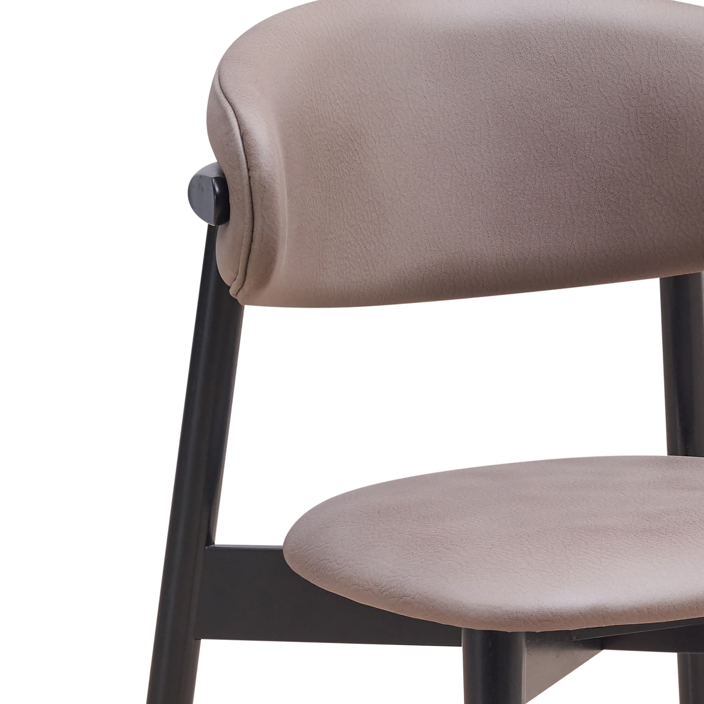 Grey and Black Padded Side Chair (Set of 2)