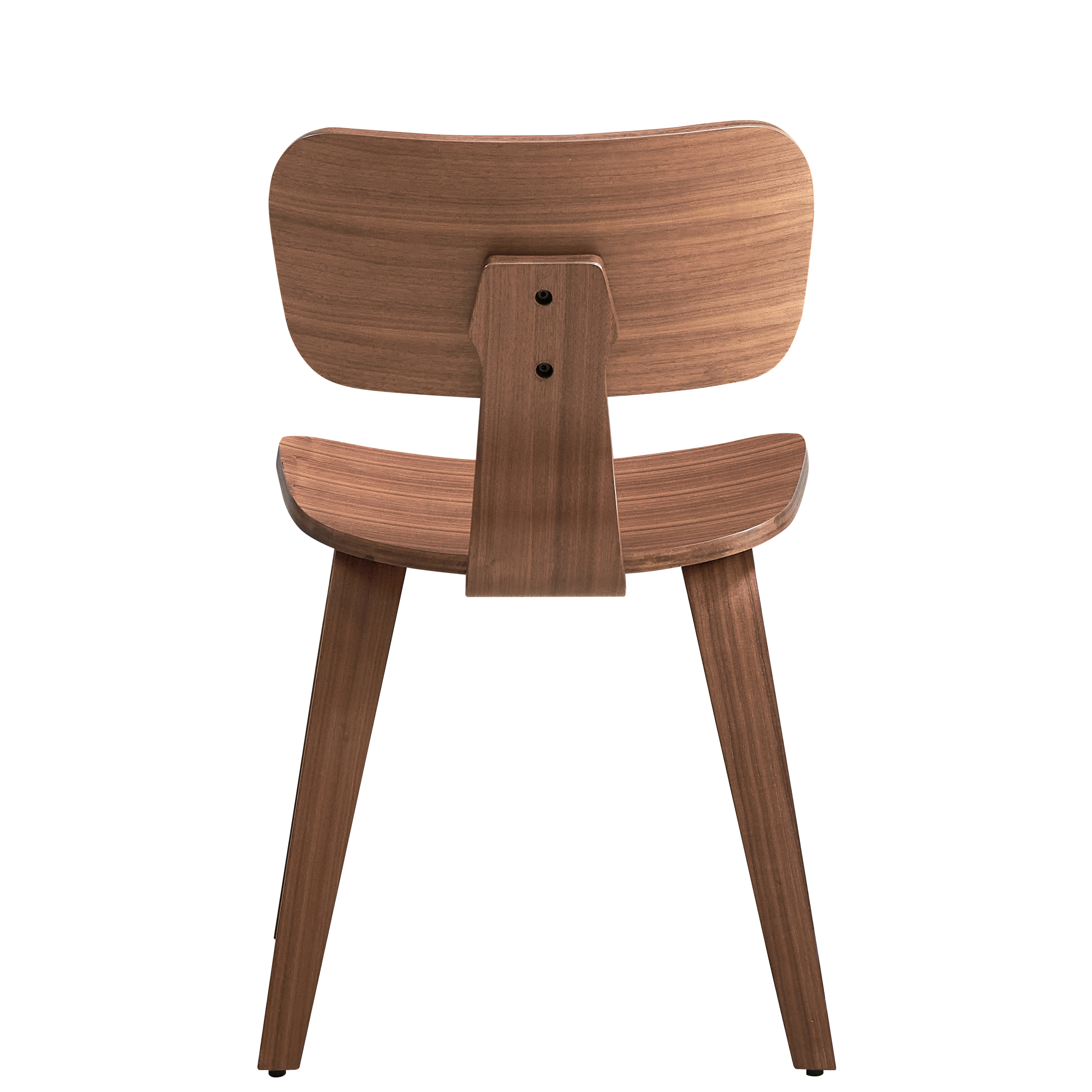 Walnut Side Chair with Tapered Leg (Set of 2)