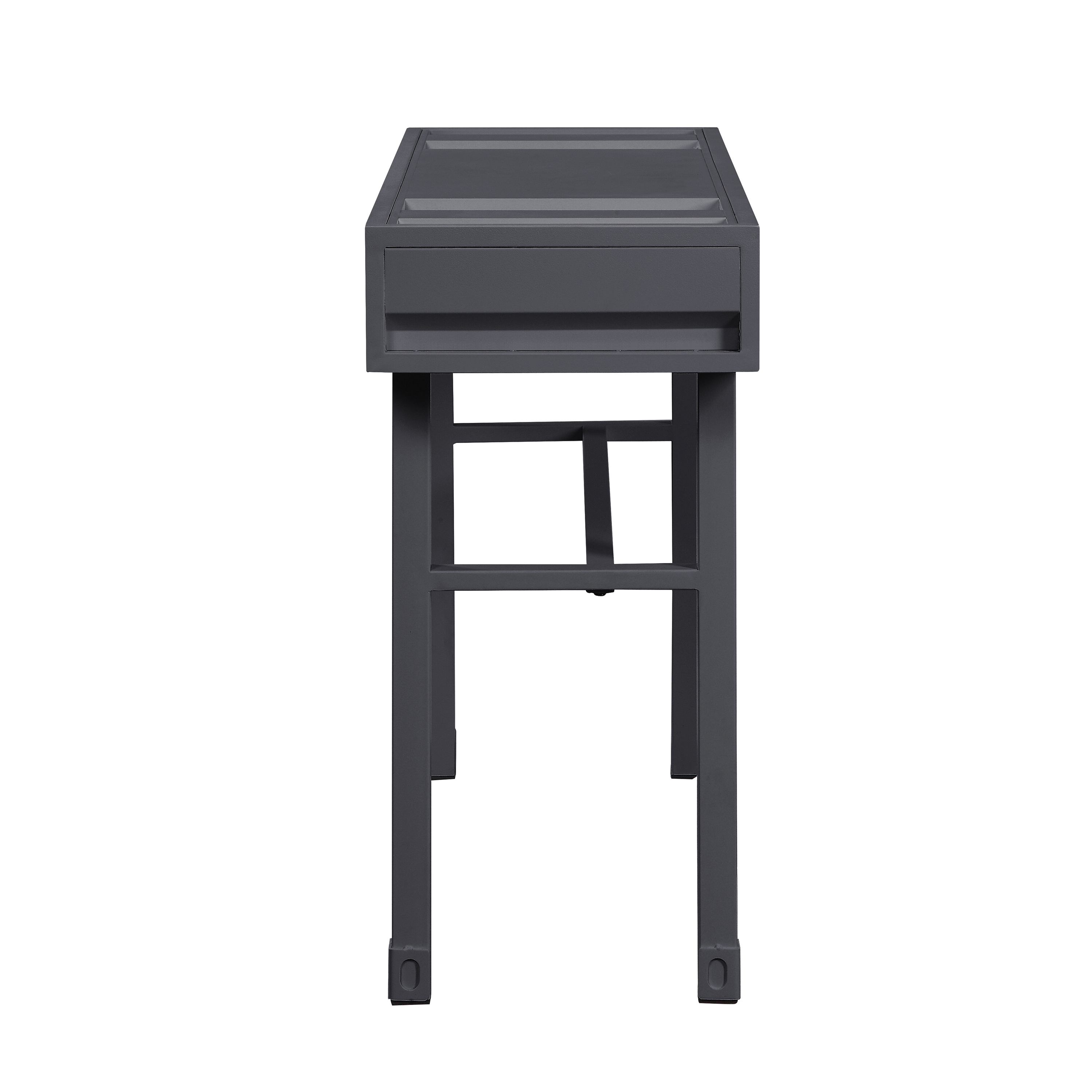 Gunmetal Writing Desk with 1 Drawer