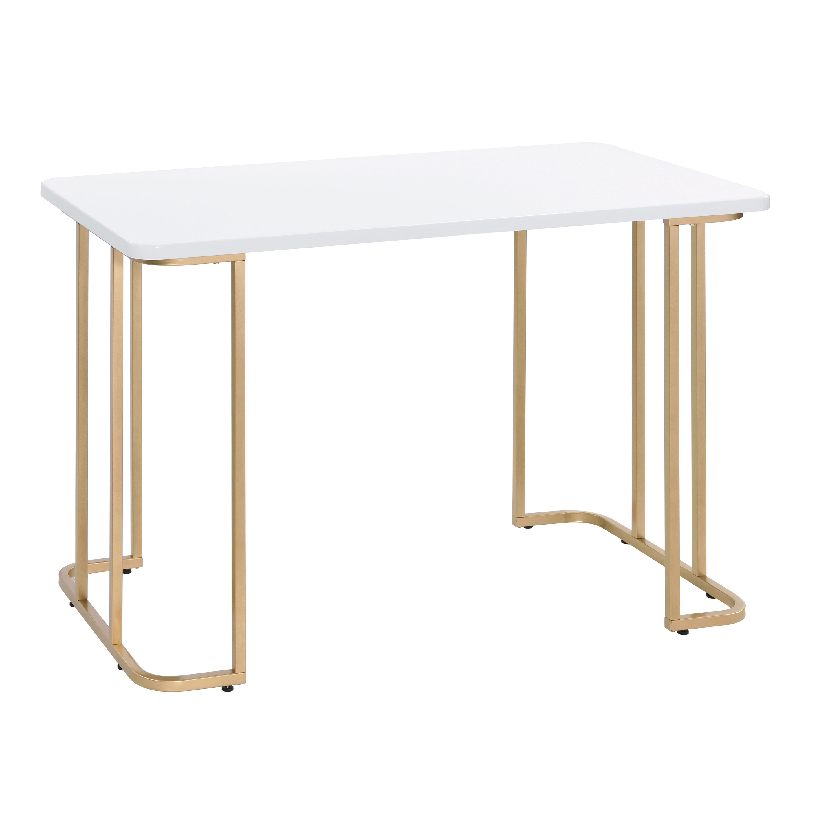 White and Gold Writing Desk