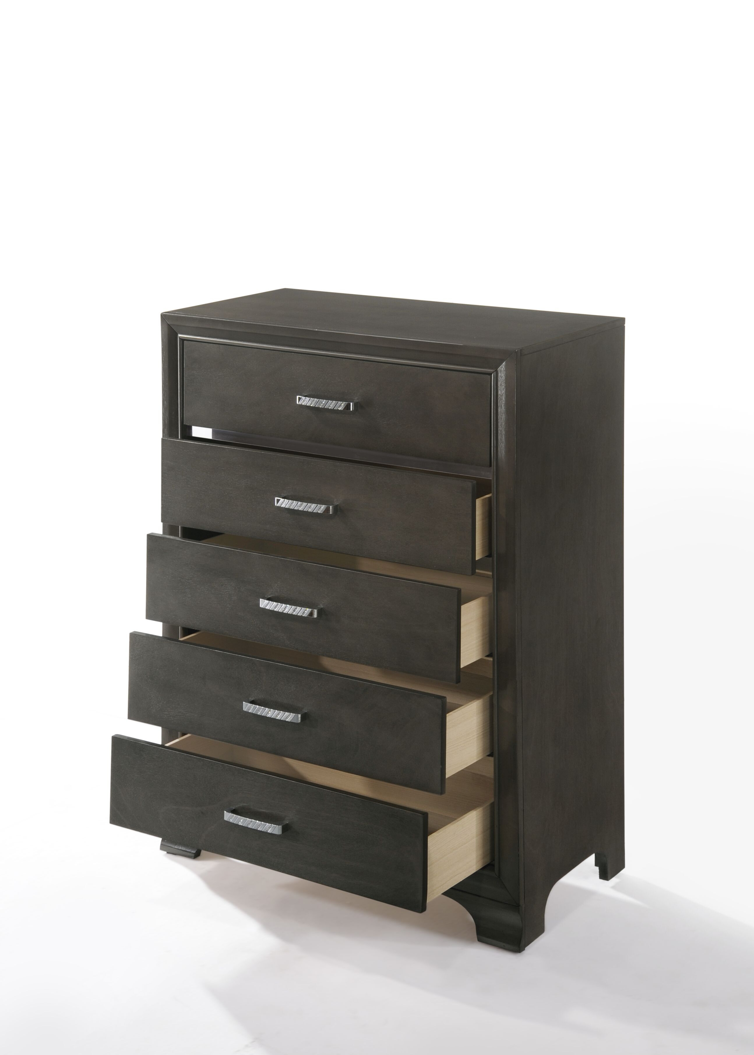 Grey 5-Drawer Chest