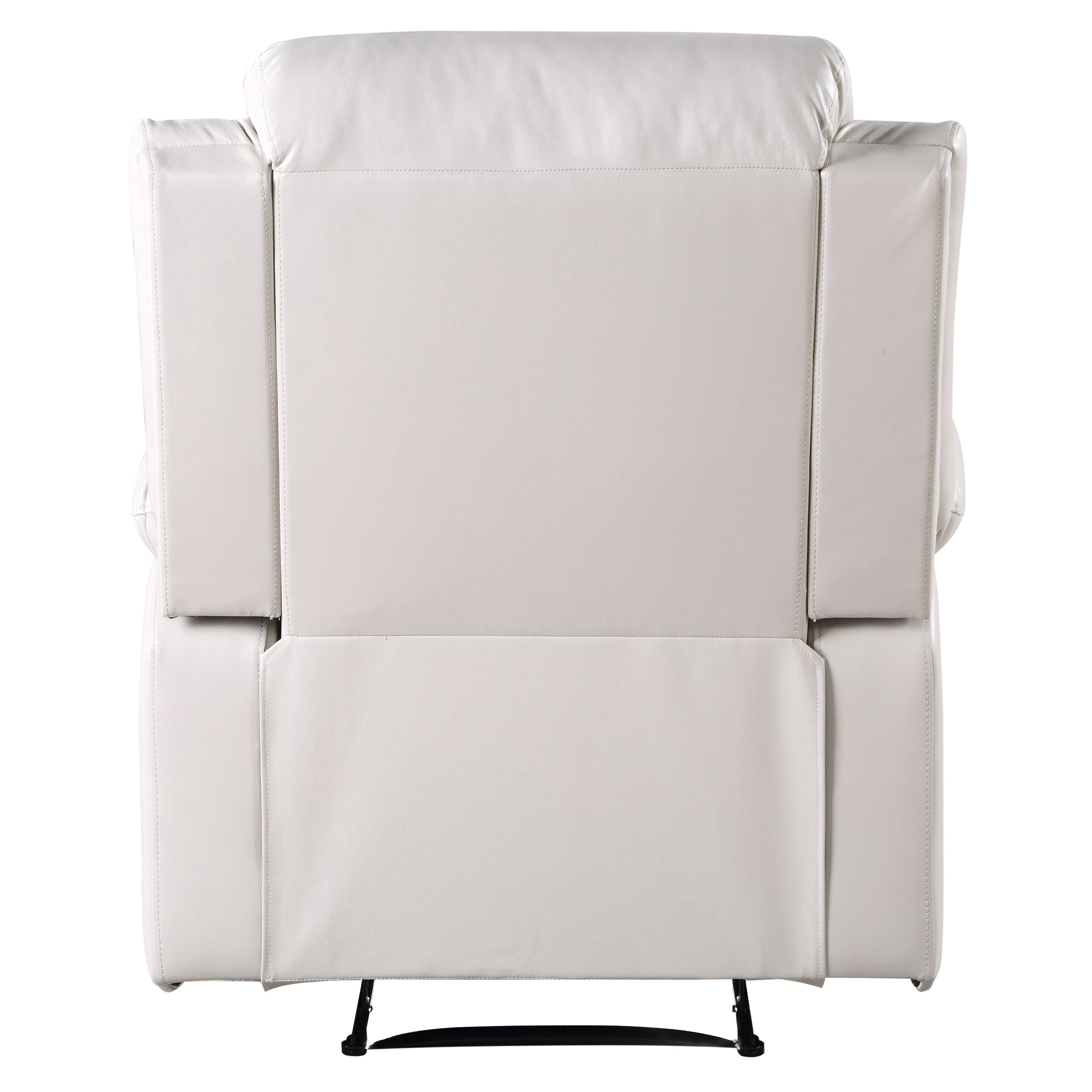 Beige Power Recliner with Pillow Top Arms