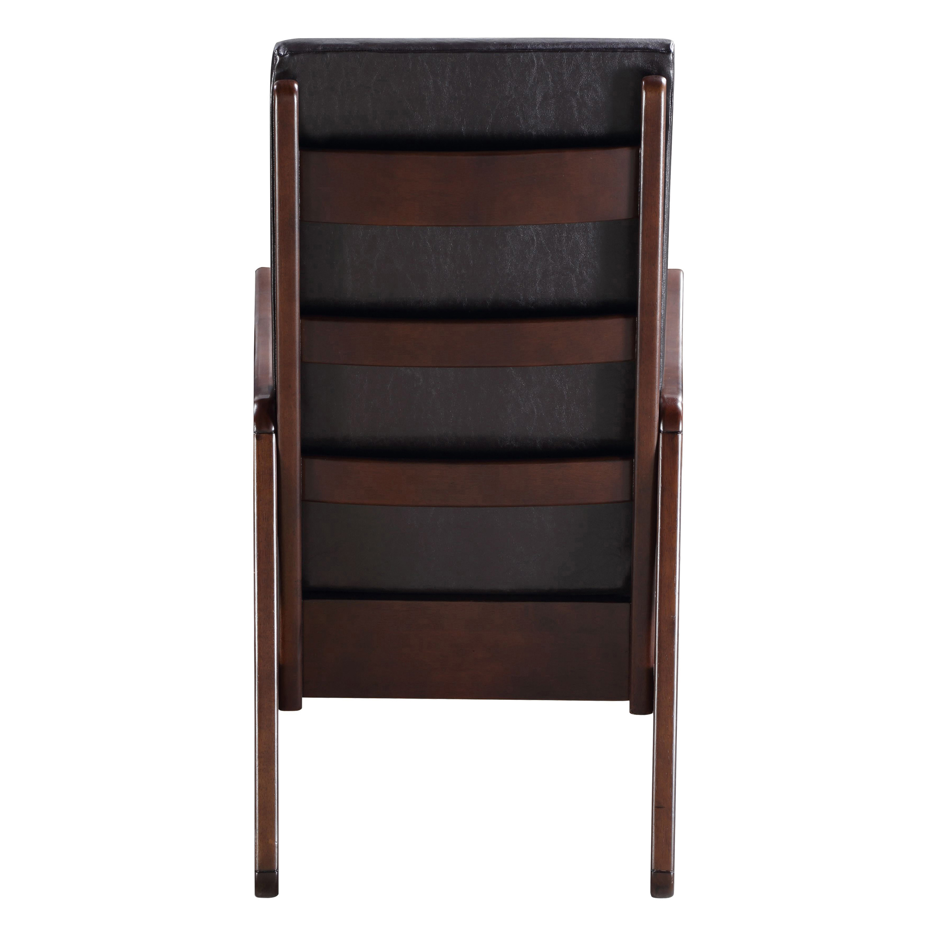 Dark Brown and Espresso Rocking Chair with Armrest