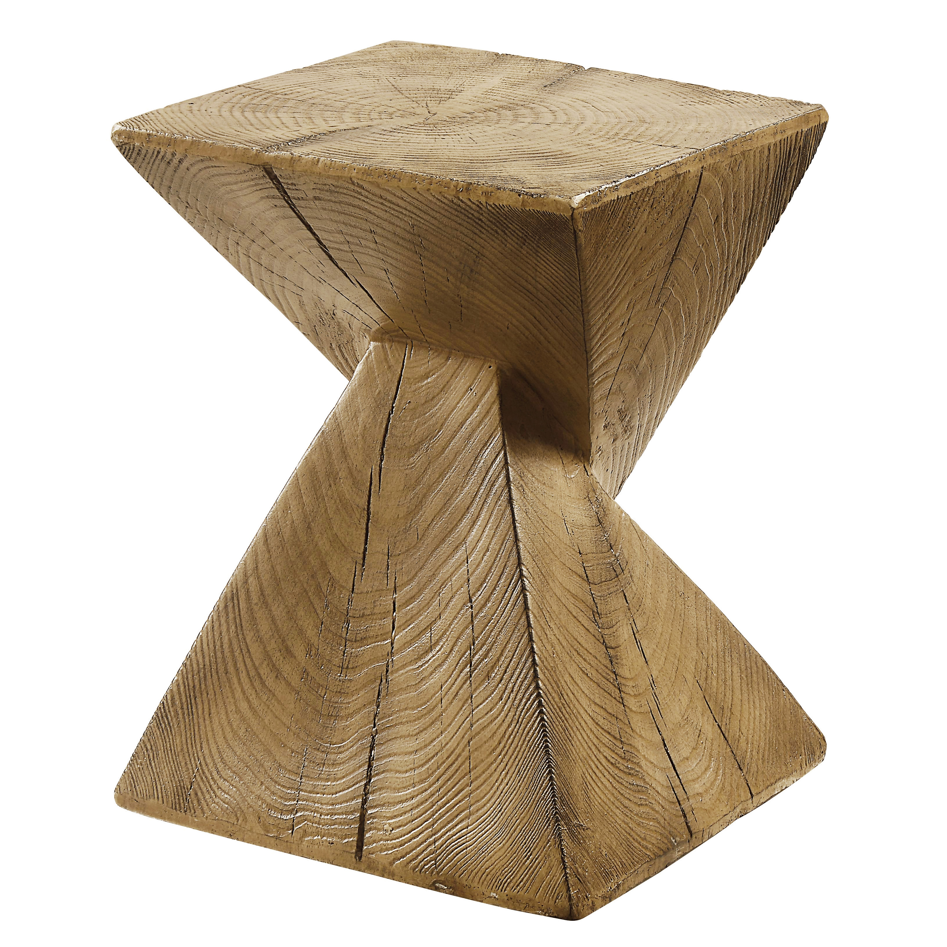 Oak Accent Table with Pedestal