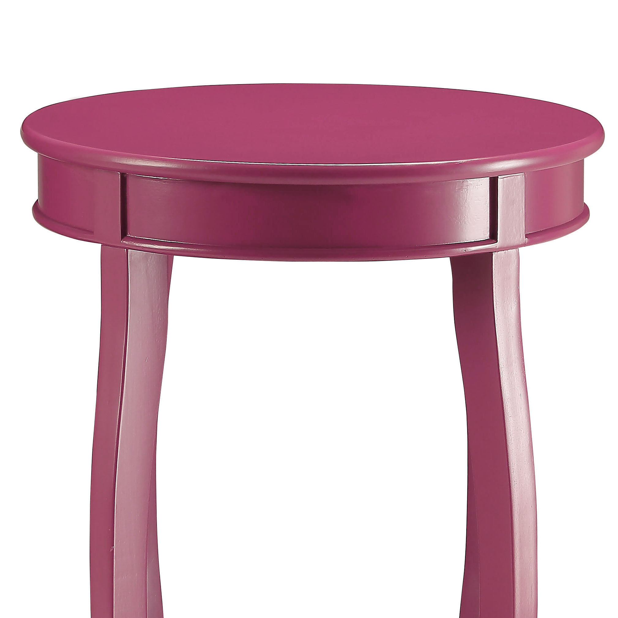 Purple Accent Table with Bottom Shelf