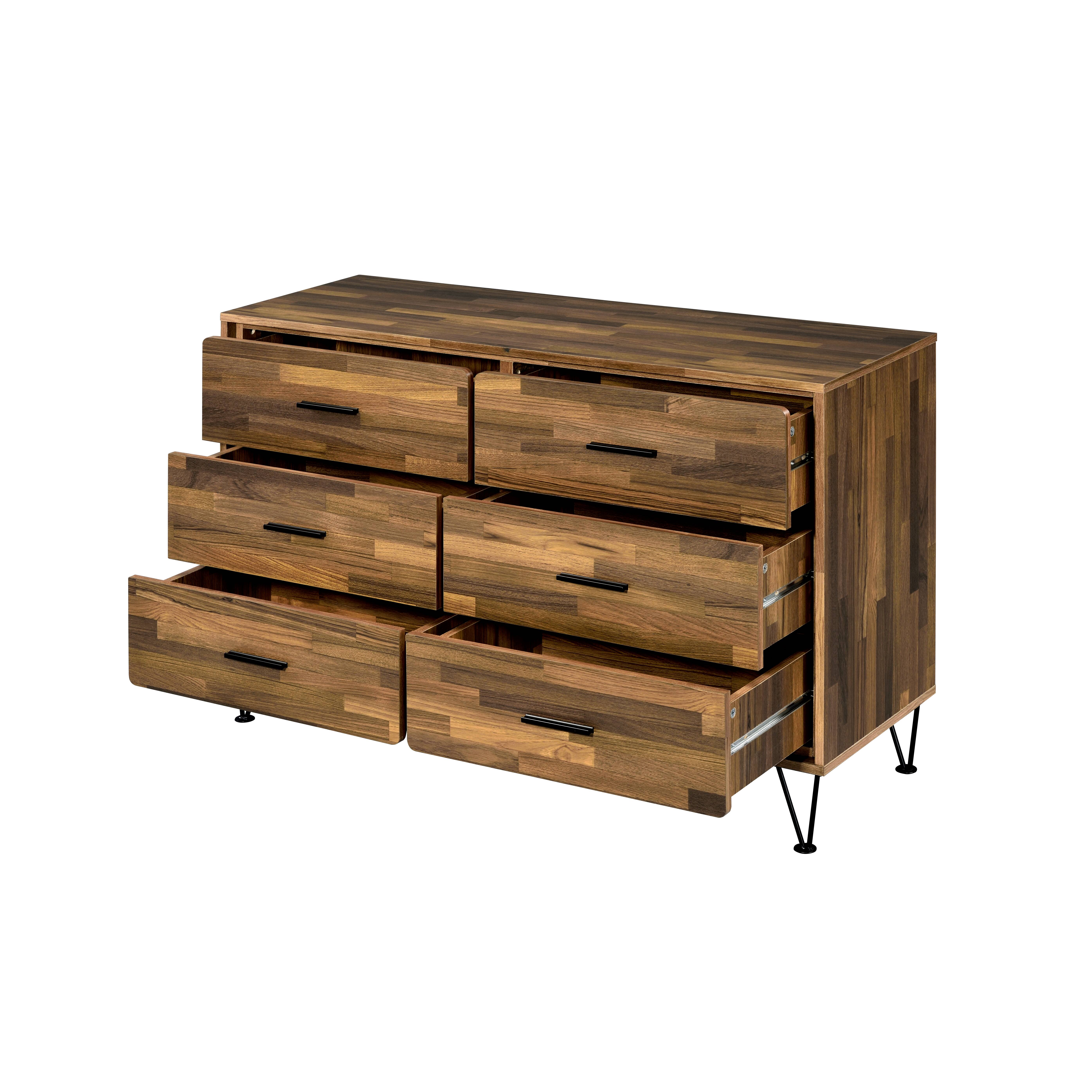 Walnut 6-Drawer Dresser