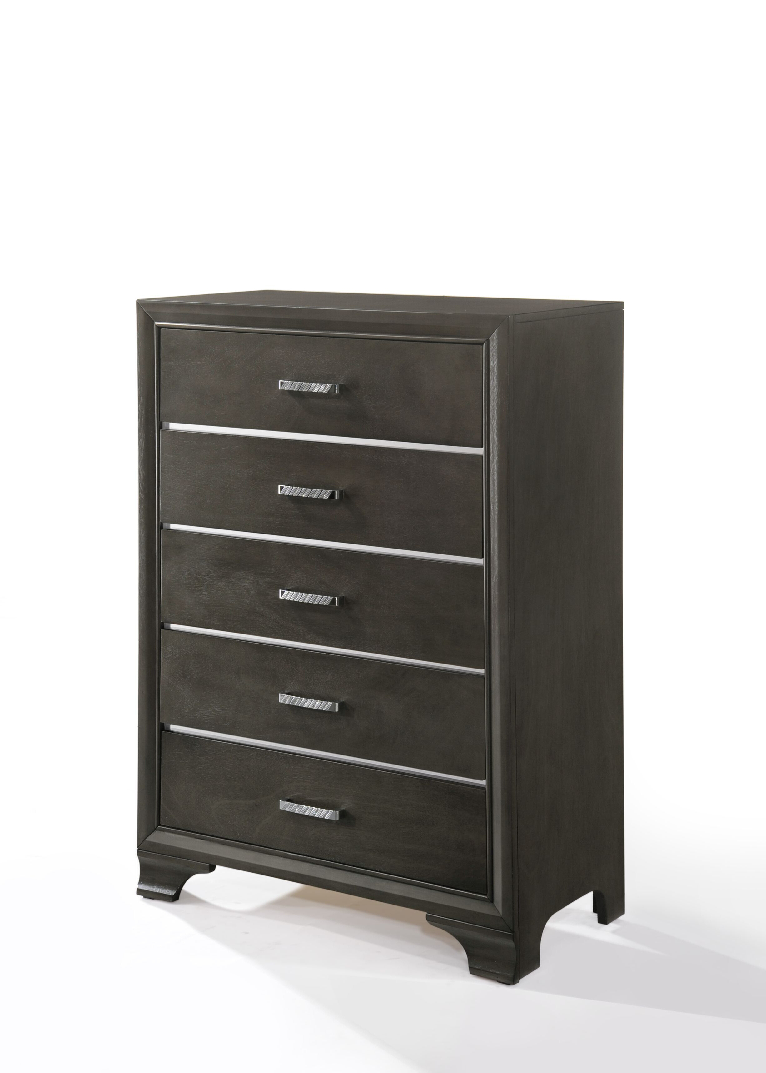 Grey 5-Drawer Chest