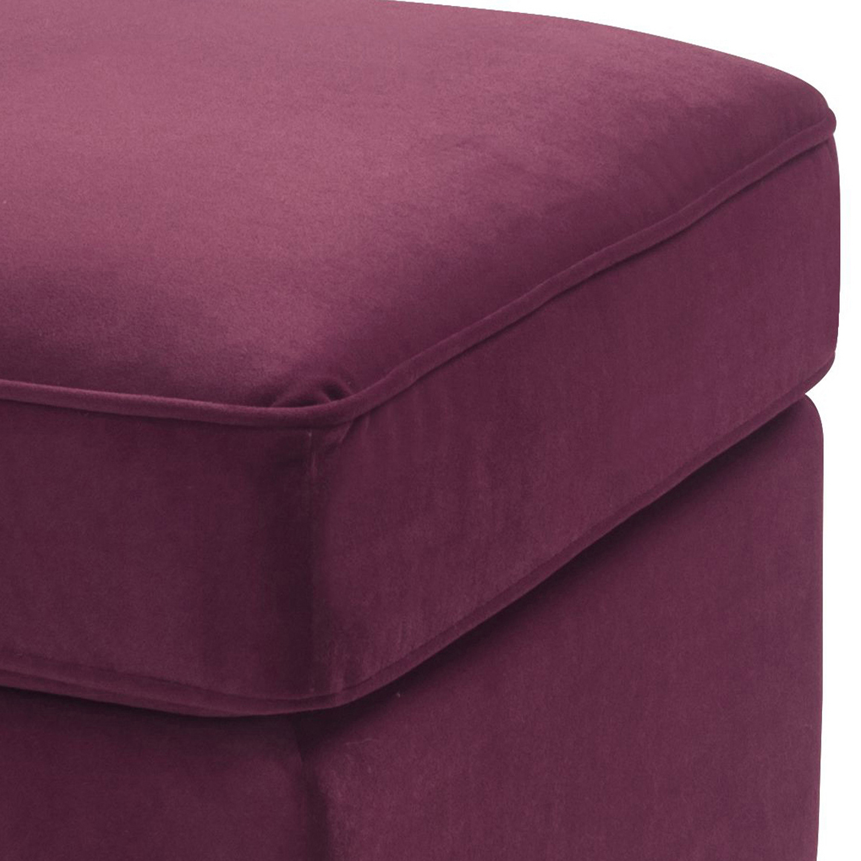 Burgundy Rectangle Ottoman