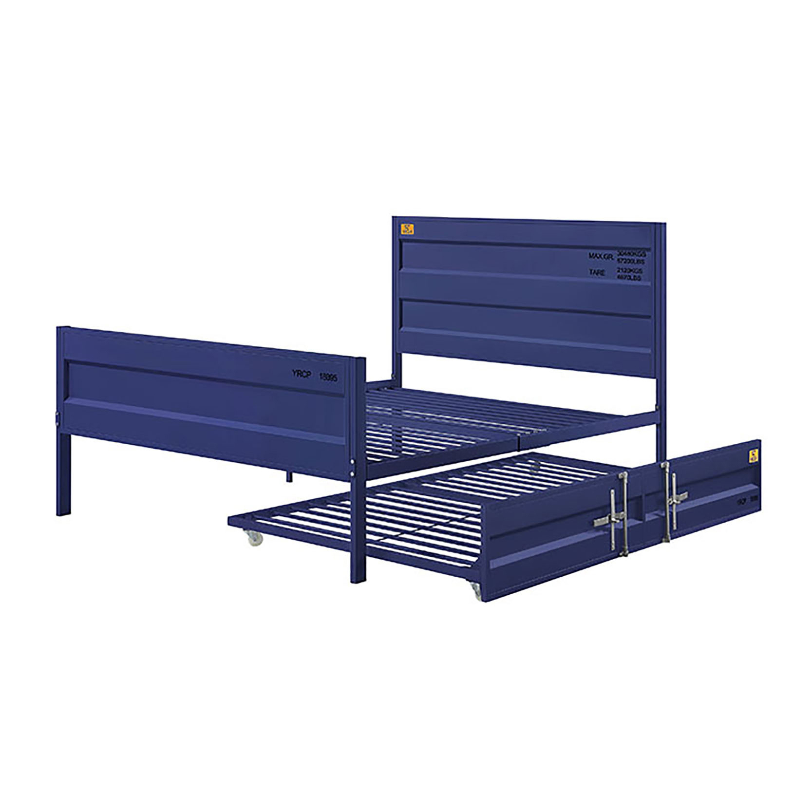 Blue Full Platform Bed