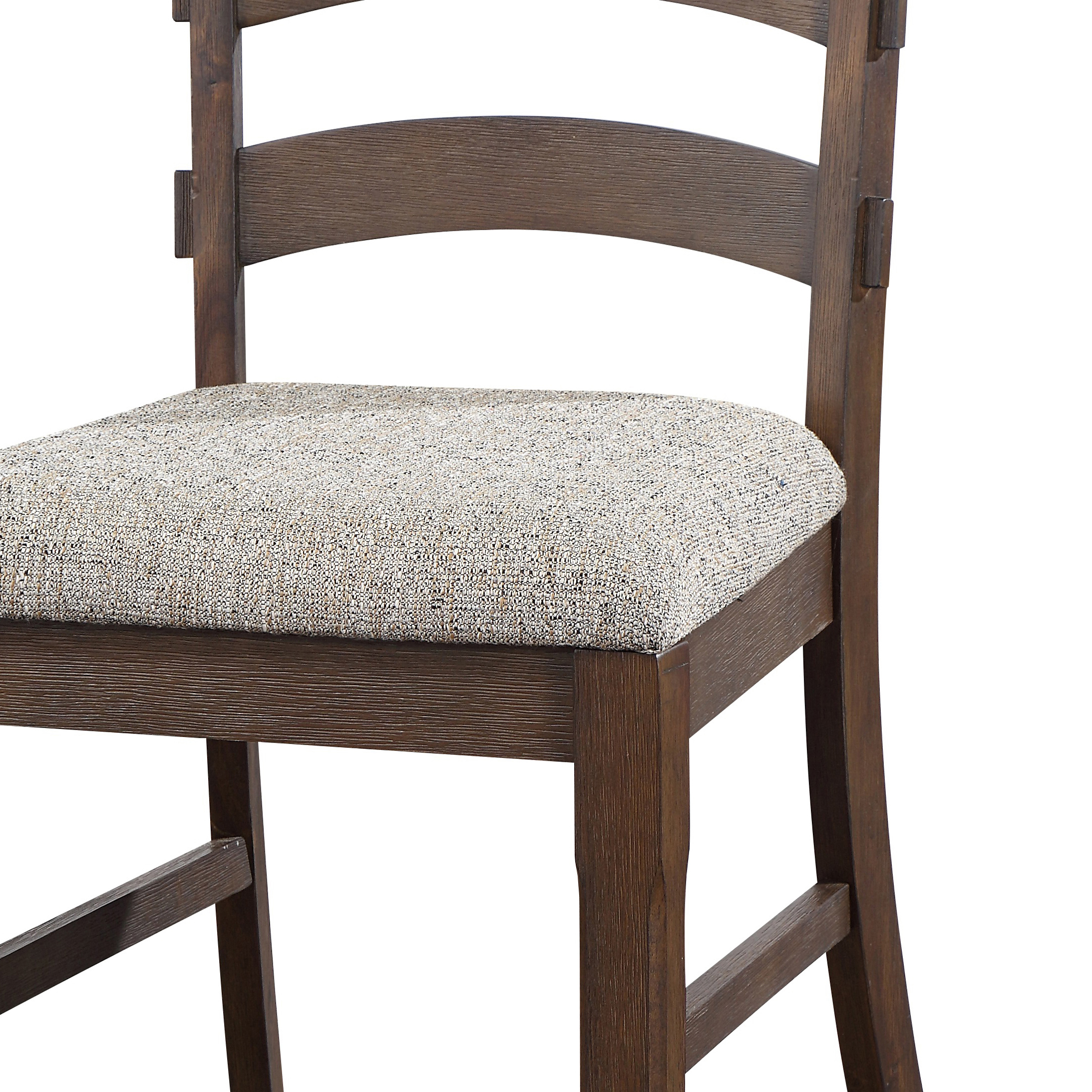 Grey and Rustic Brown Ladder Back Side Chairs (Set of 2)