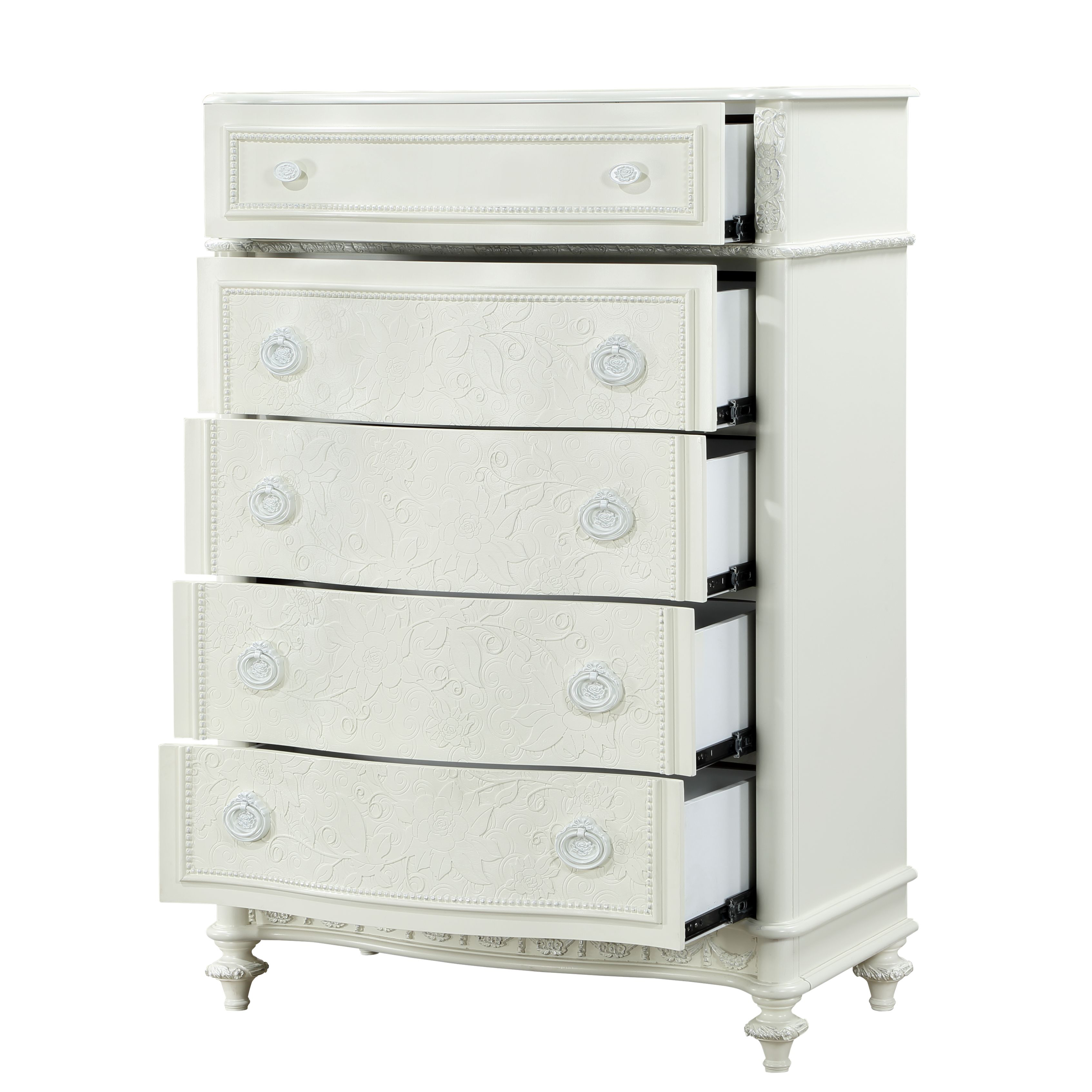 Ivory 5-Drawer Chest