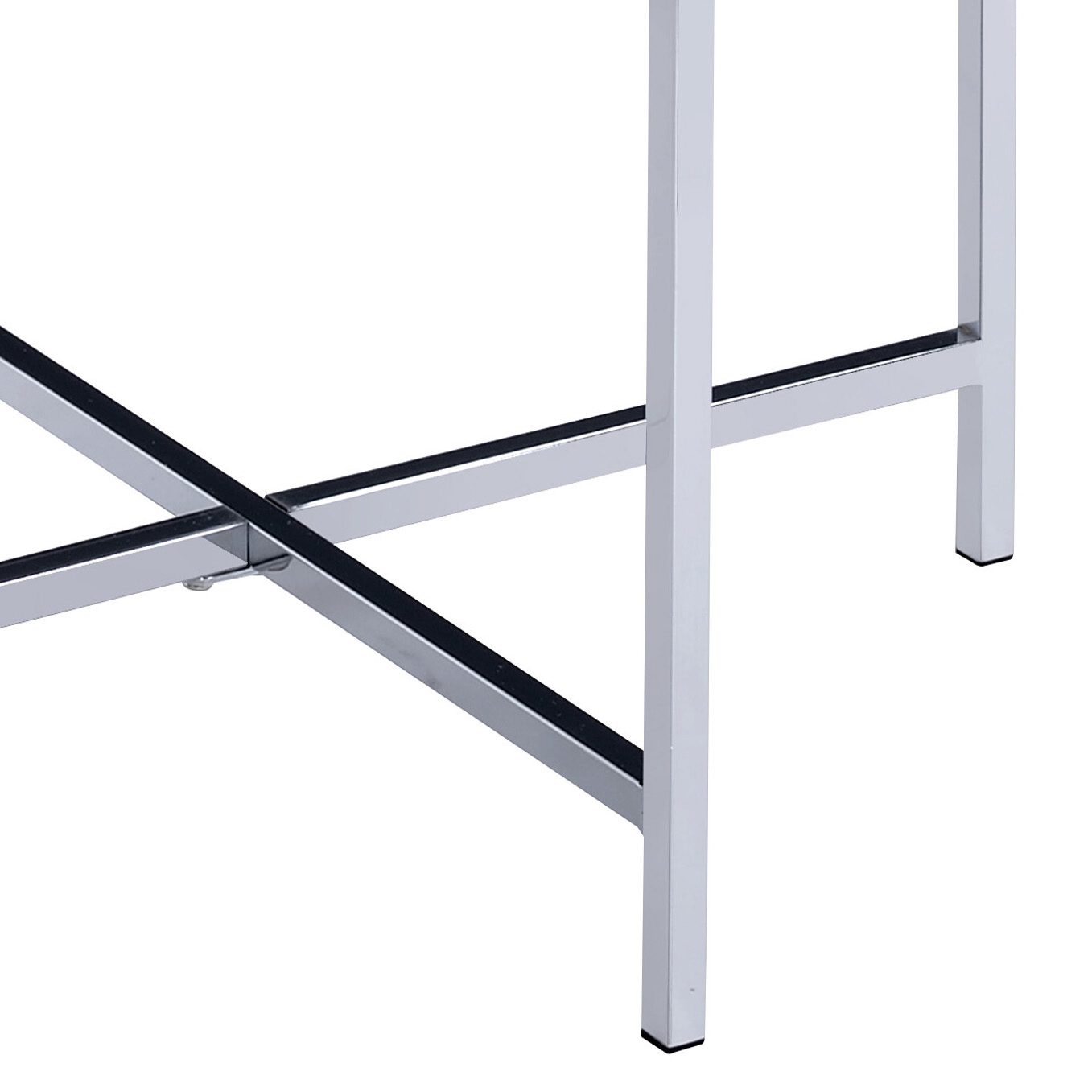 Grey and Chrome Rectangle End Table