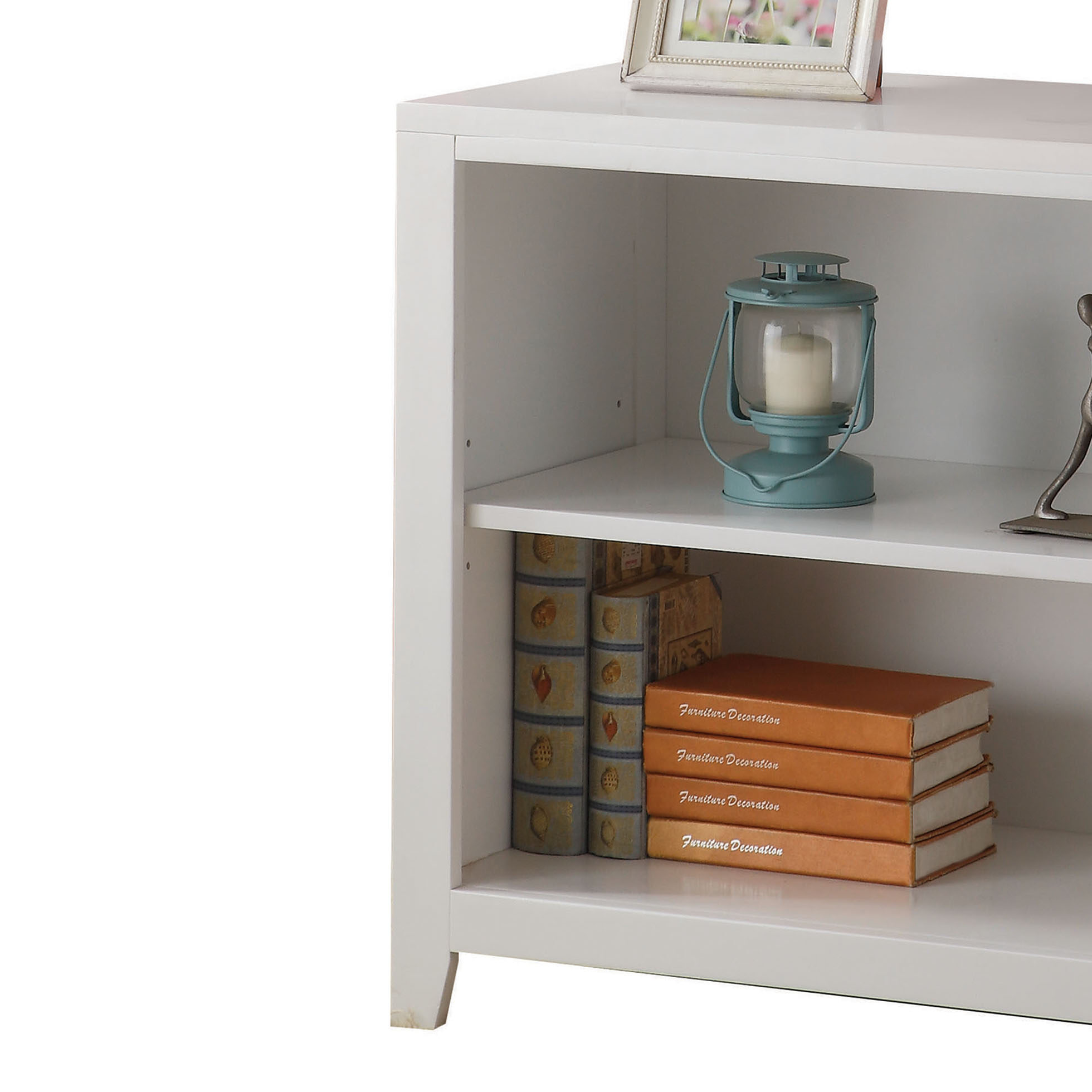 White 2-Shelf Bookcase