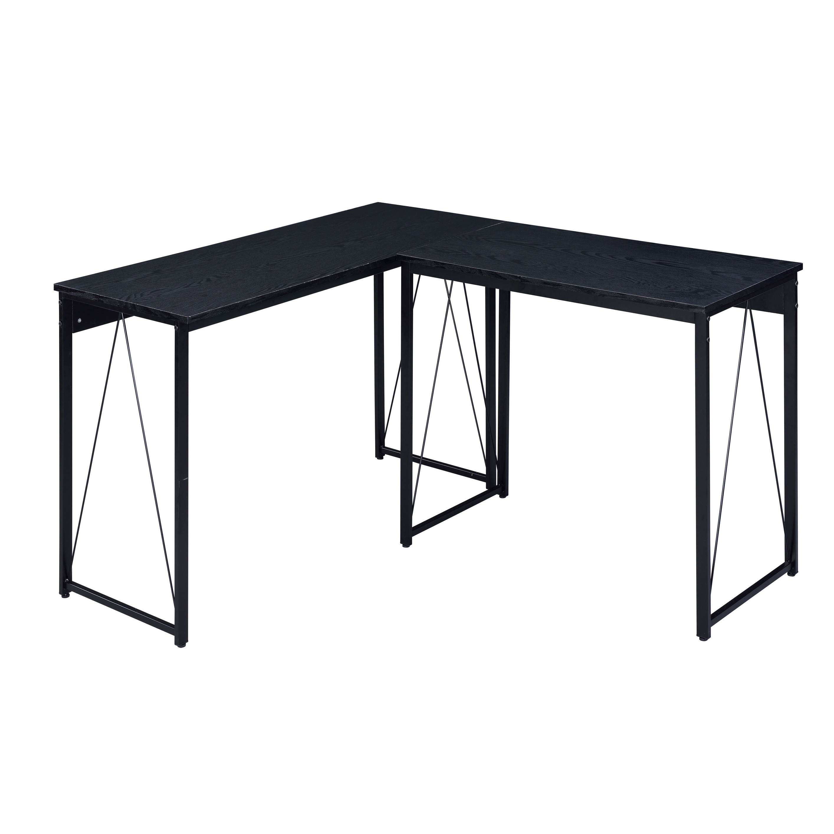 Black 35.5" Writing Desk with Metal Sled Base