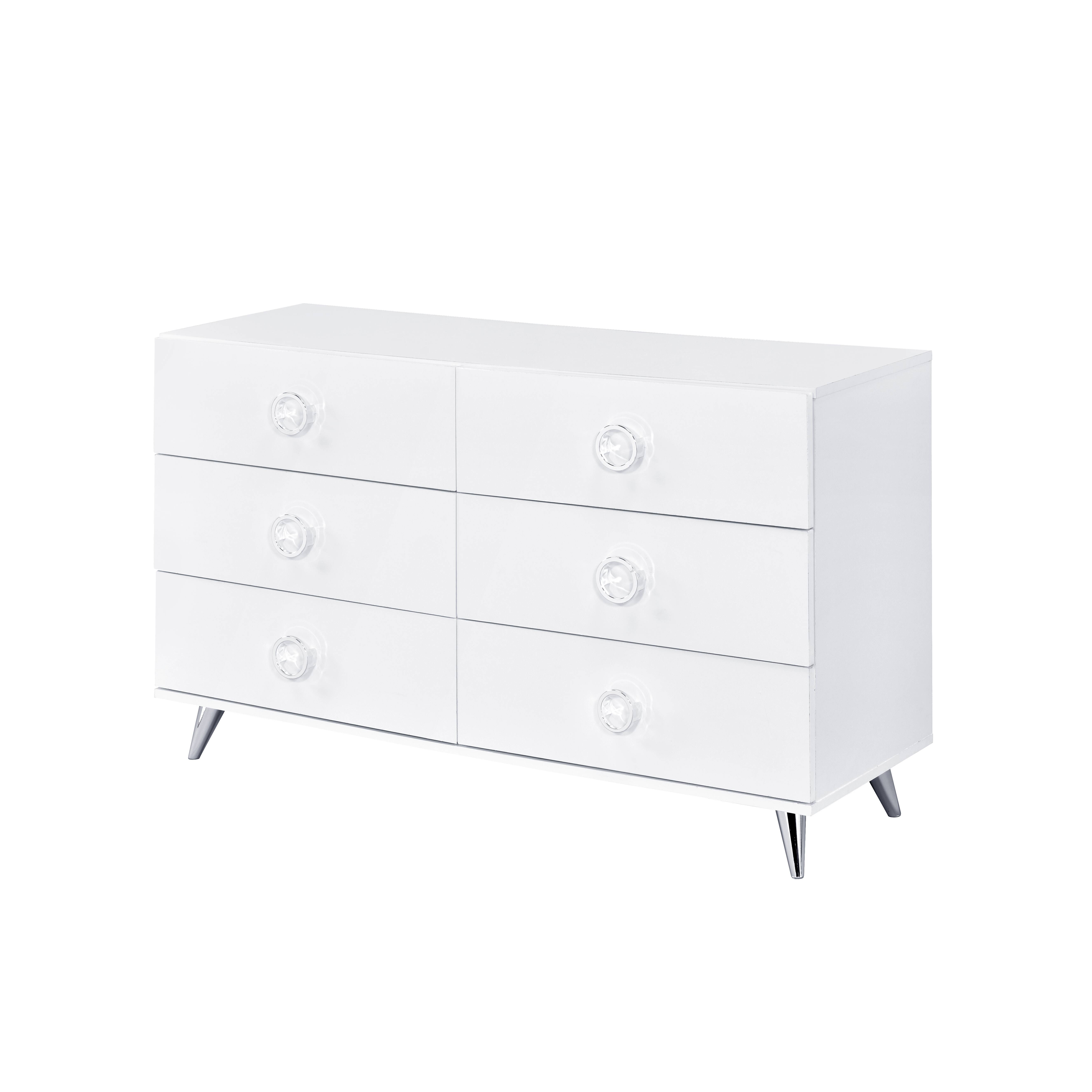 White 6-Drawer Dresser