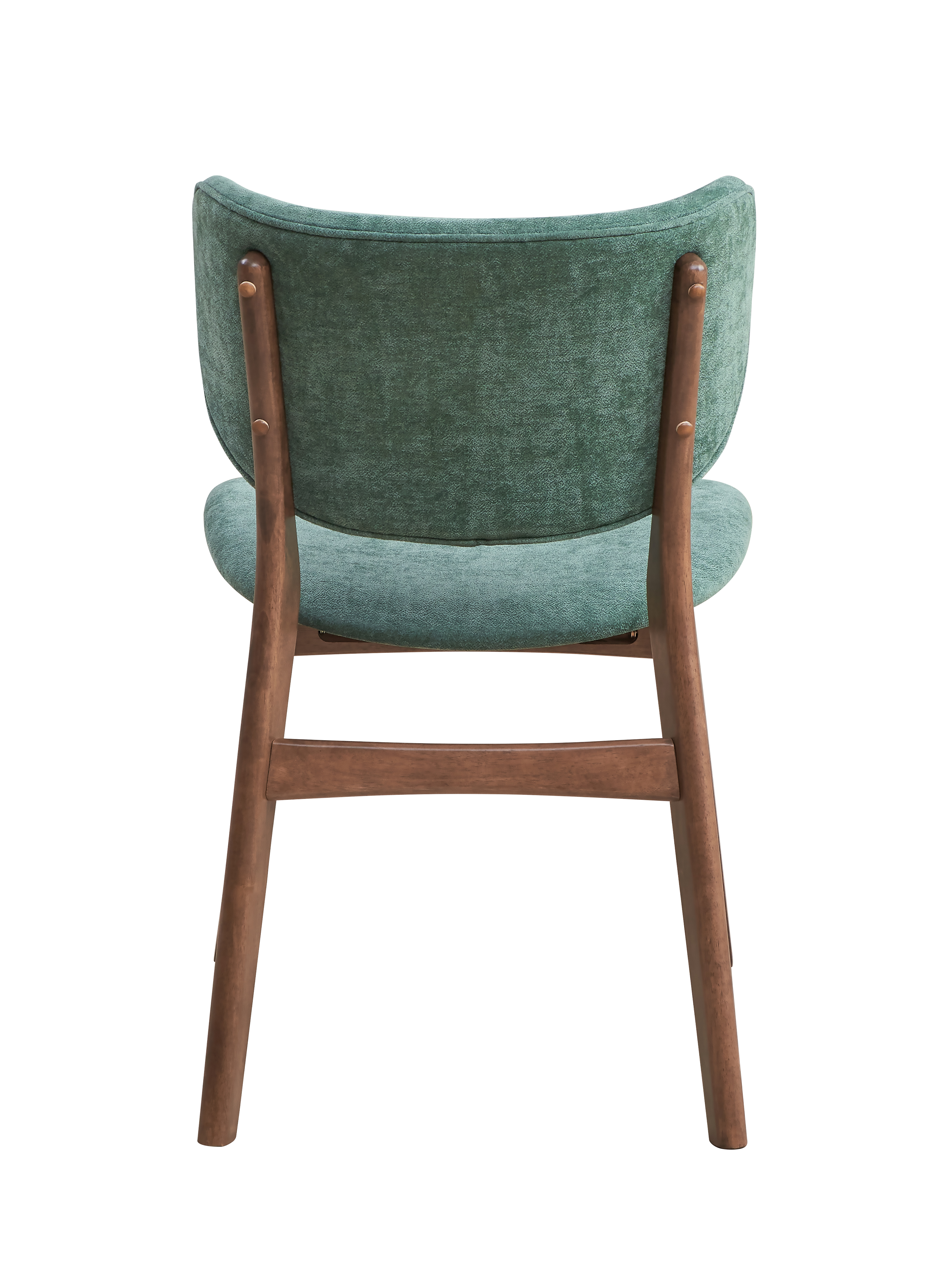 Green and Walnut Padded Side Chair (Set of 2)