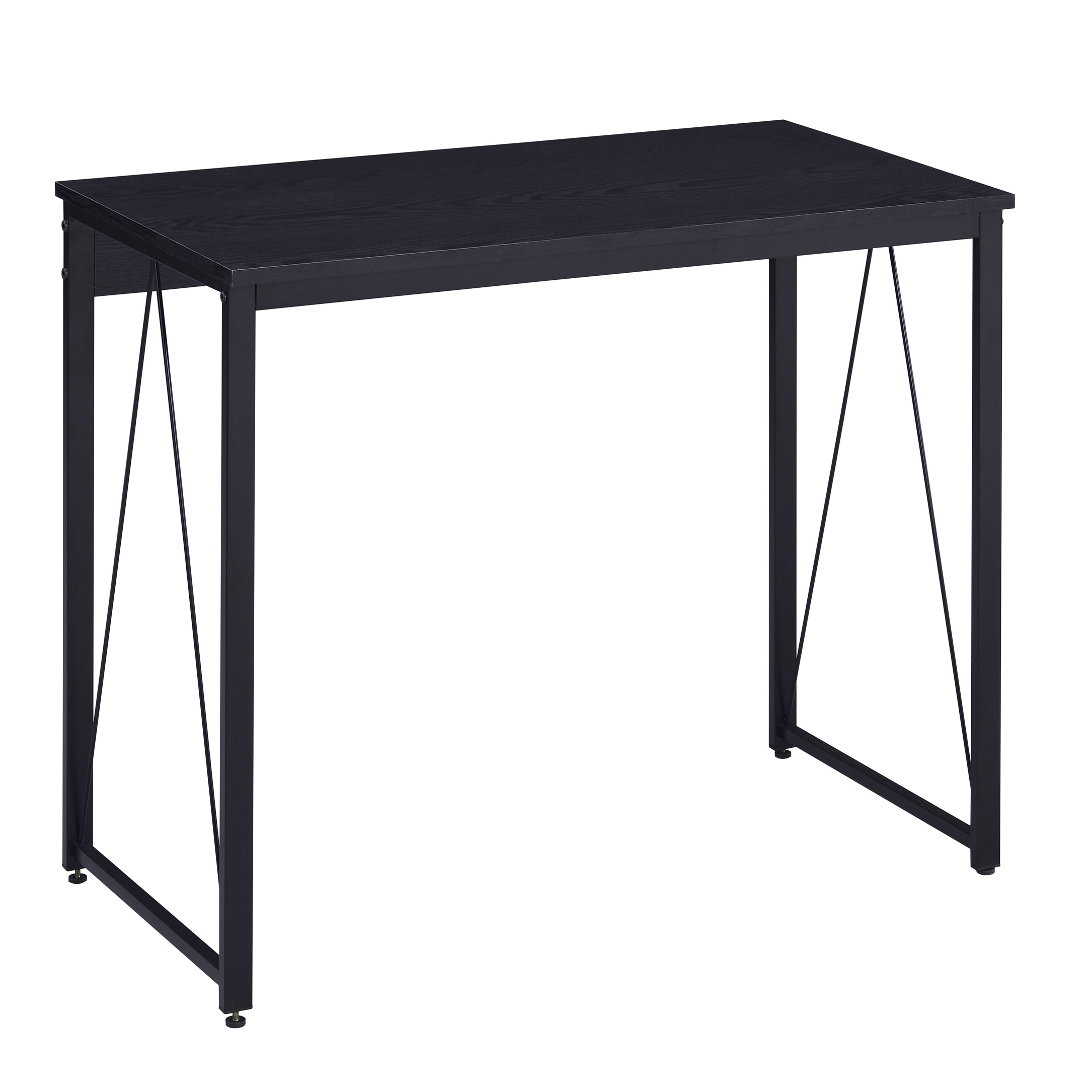 Black 35.5" Writing Desk with Metal Sled Base