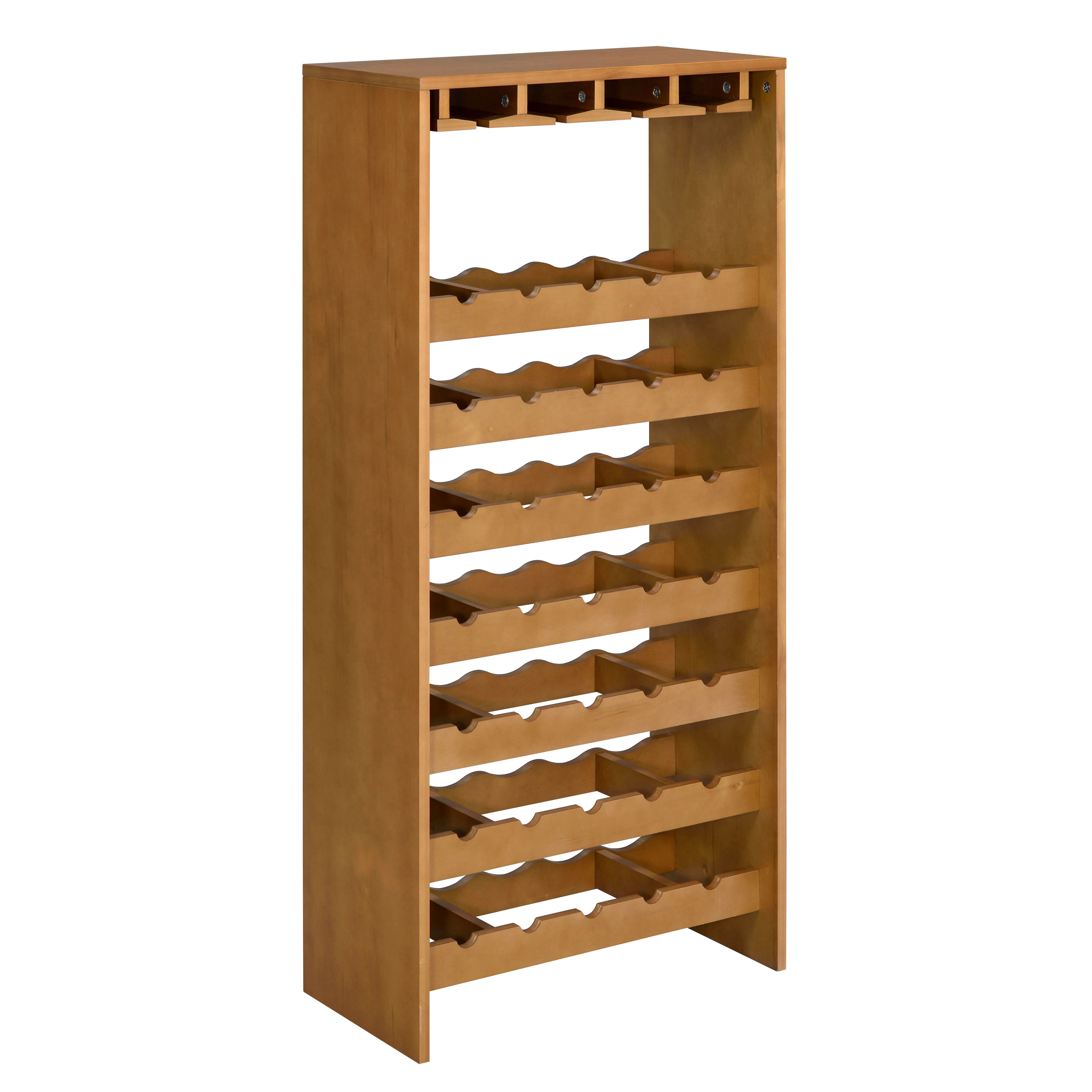 Oak 7-tier Wine Rack