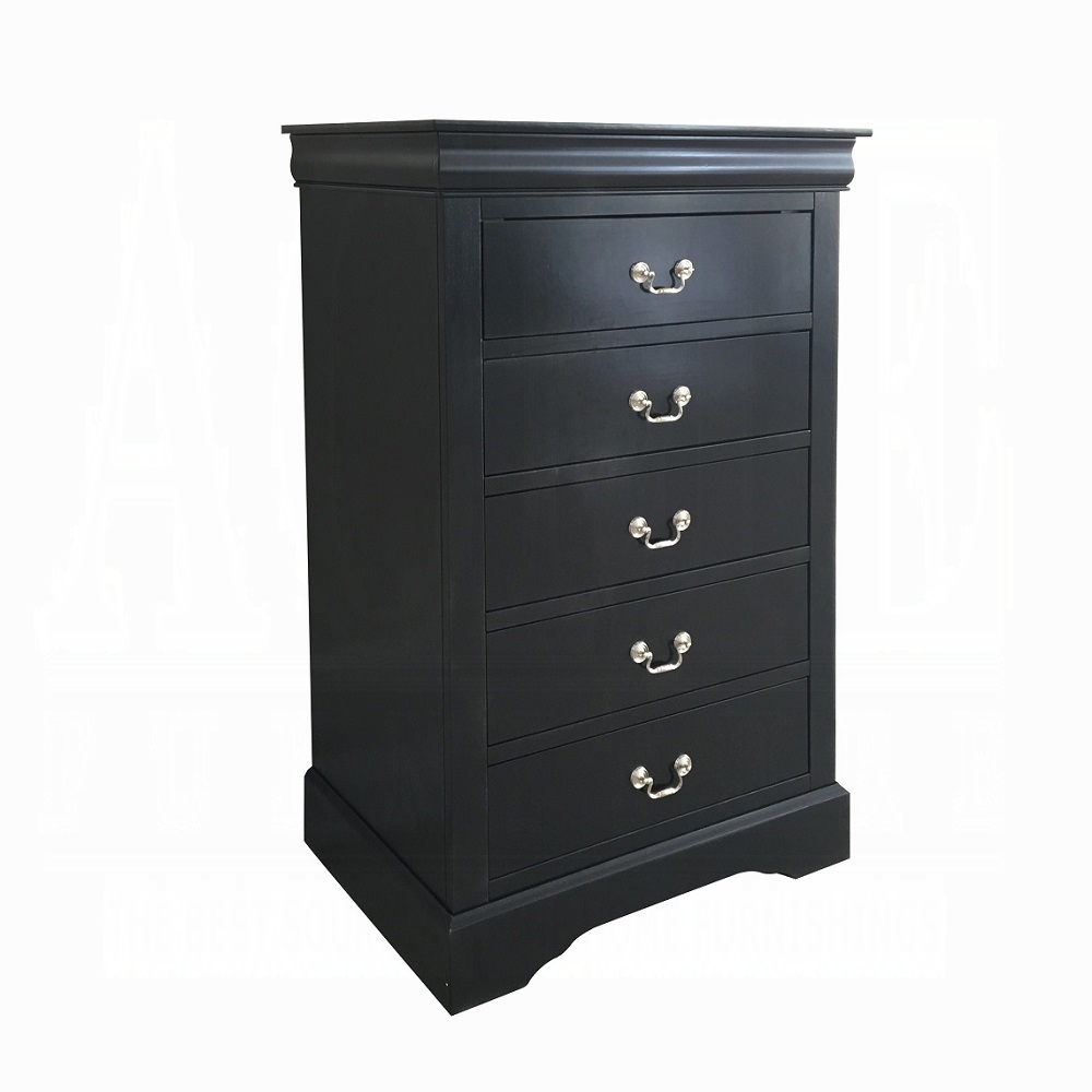 Black 5-Drawer Chest