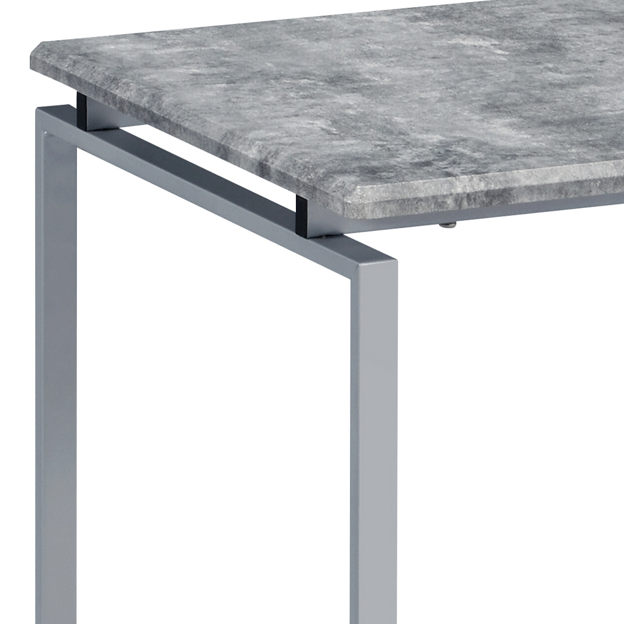 Grey and Silver Occasional Set with Trestle Base