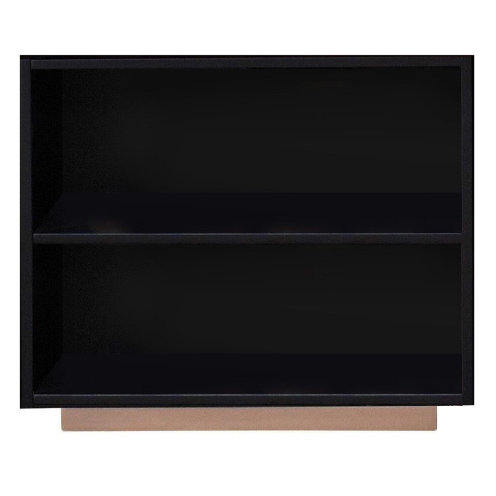 Black and Rose-Gold 2-Shelf Bookshelf