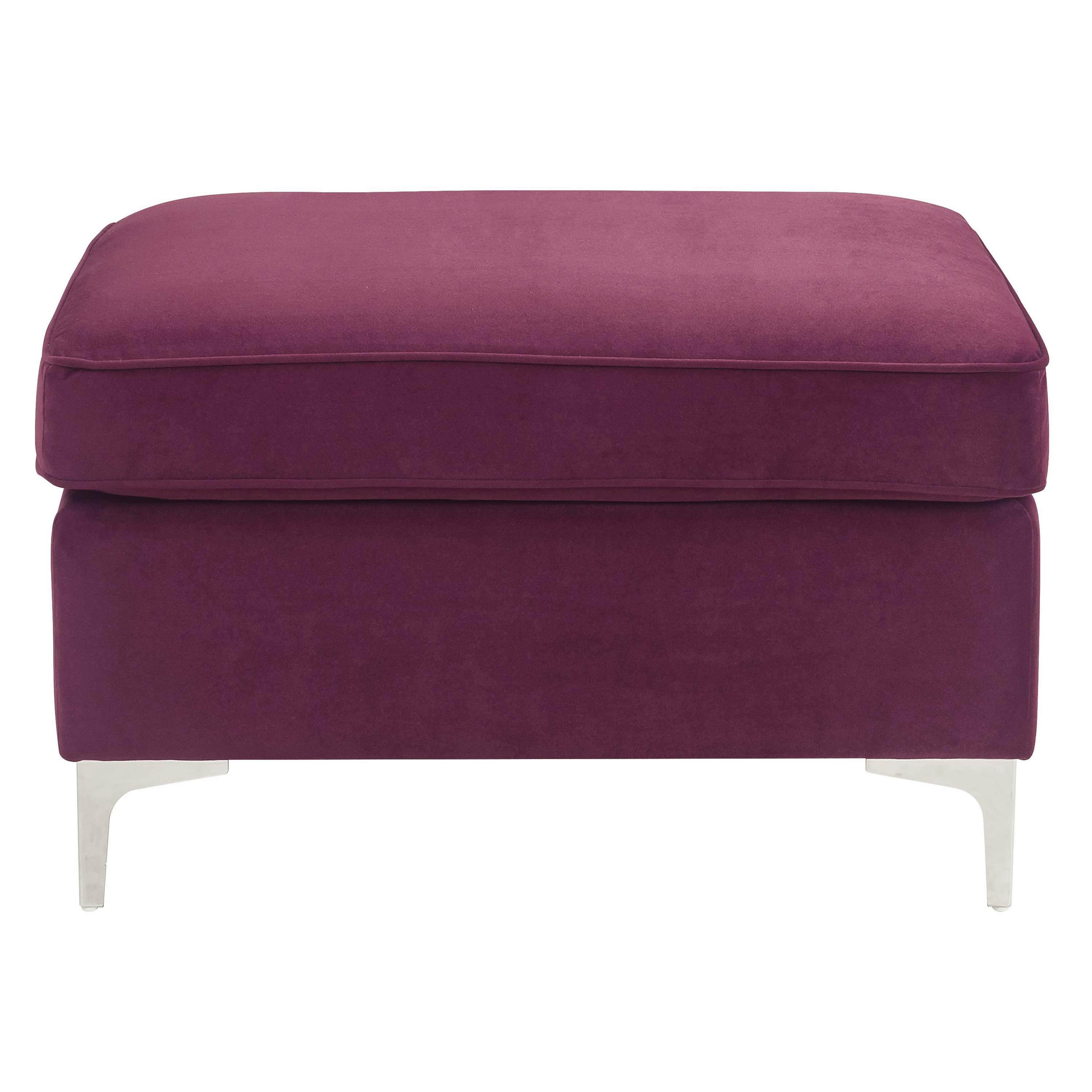 Burgundy Rectangle Ottoman