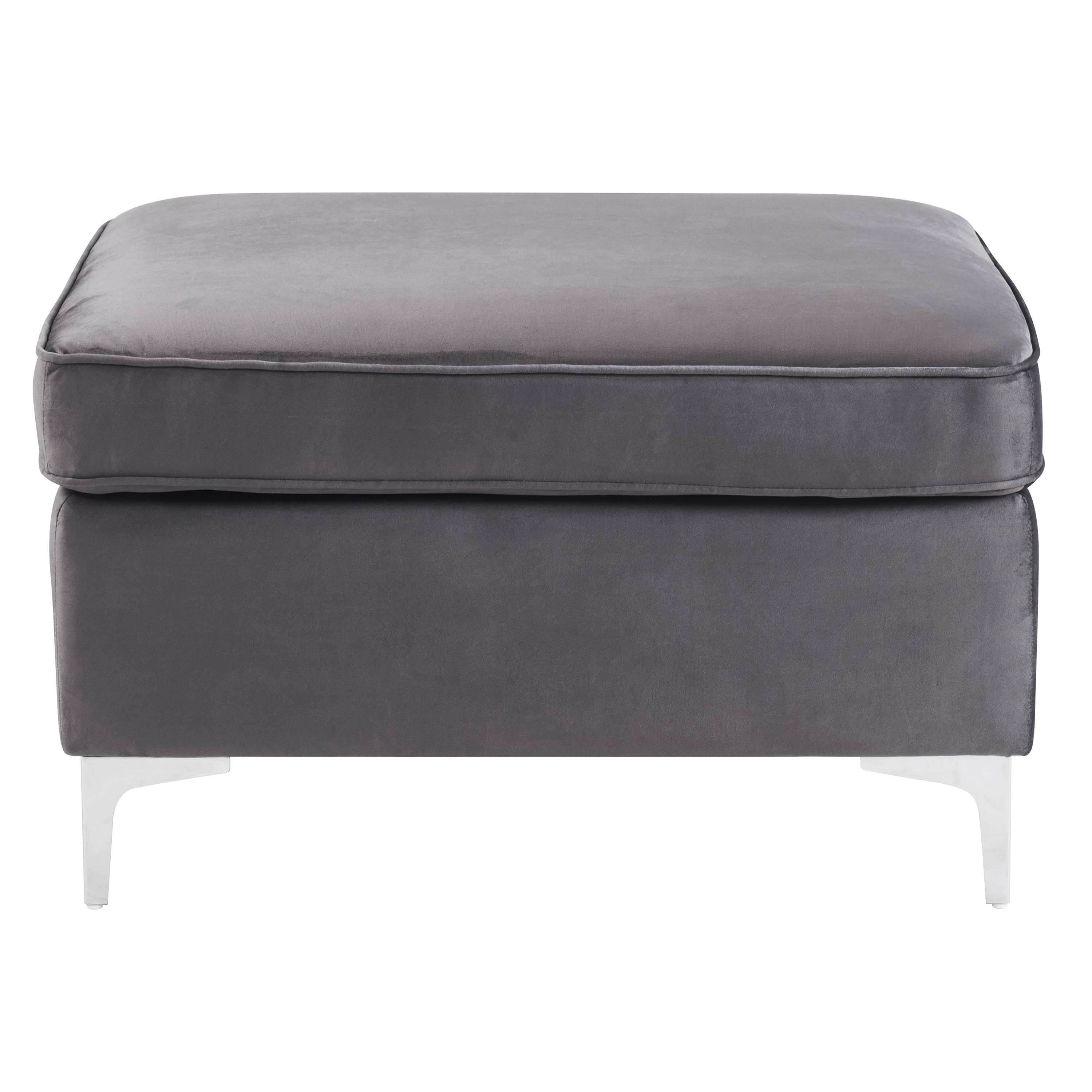 Grey Rectangle Ottoman