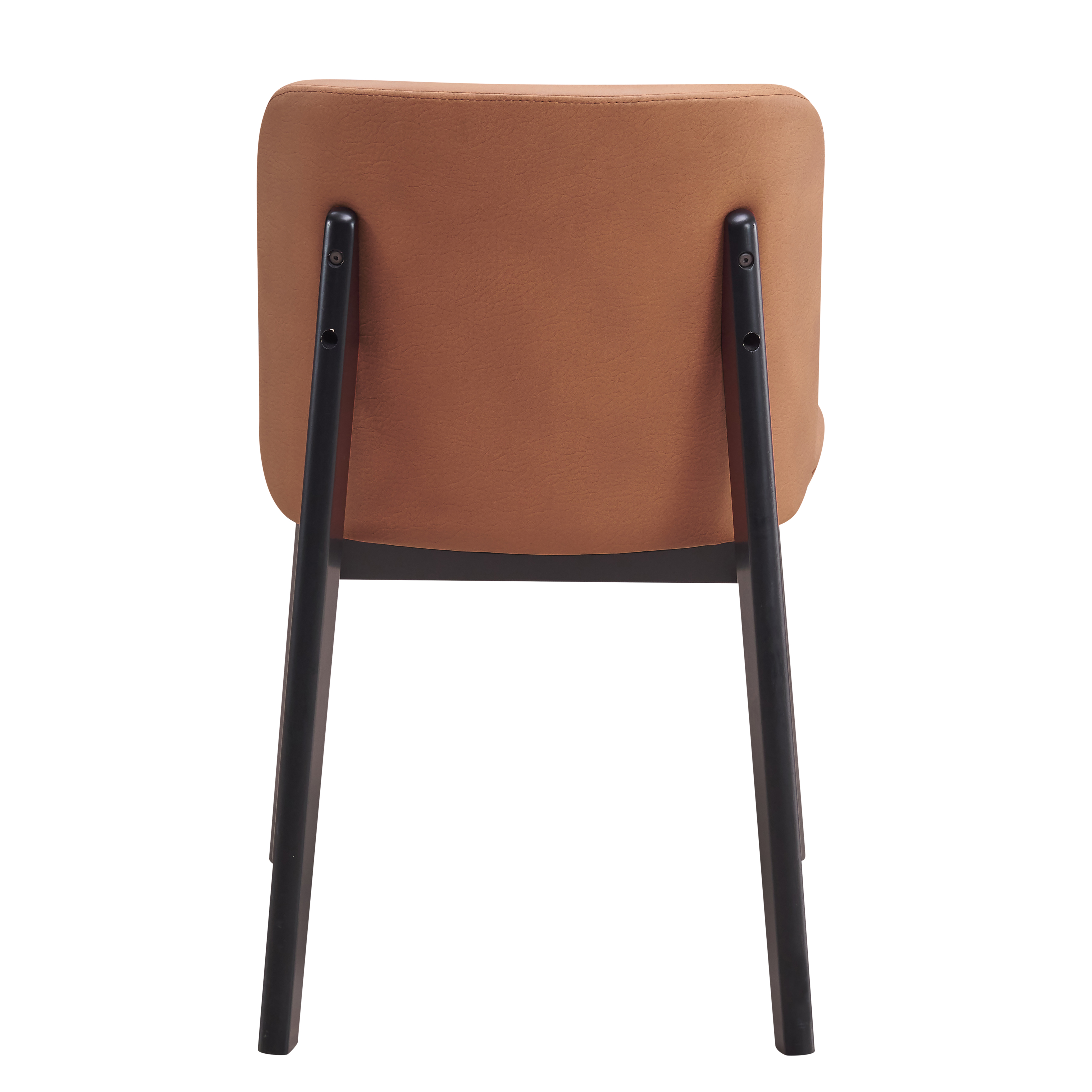 Camel Polish and Black Padded Side Chair (Set of 2)