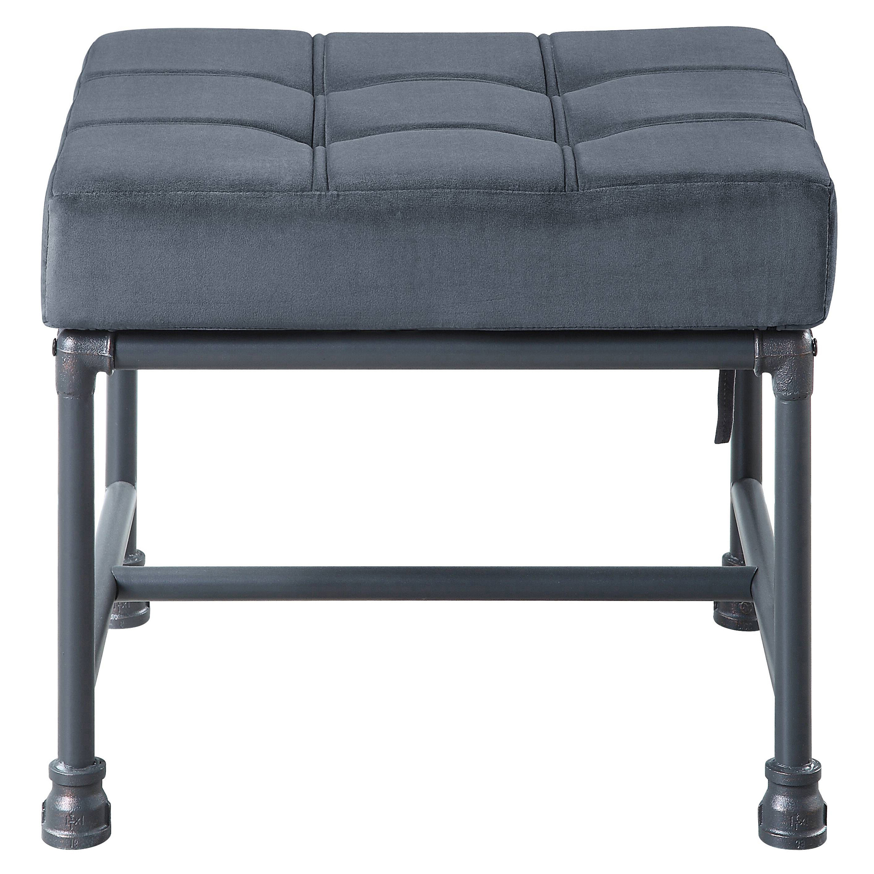 Grey and Sandy Grey Rectangle Ottoman