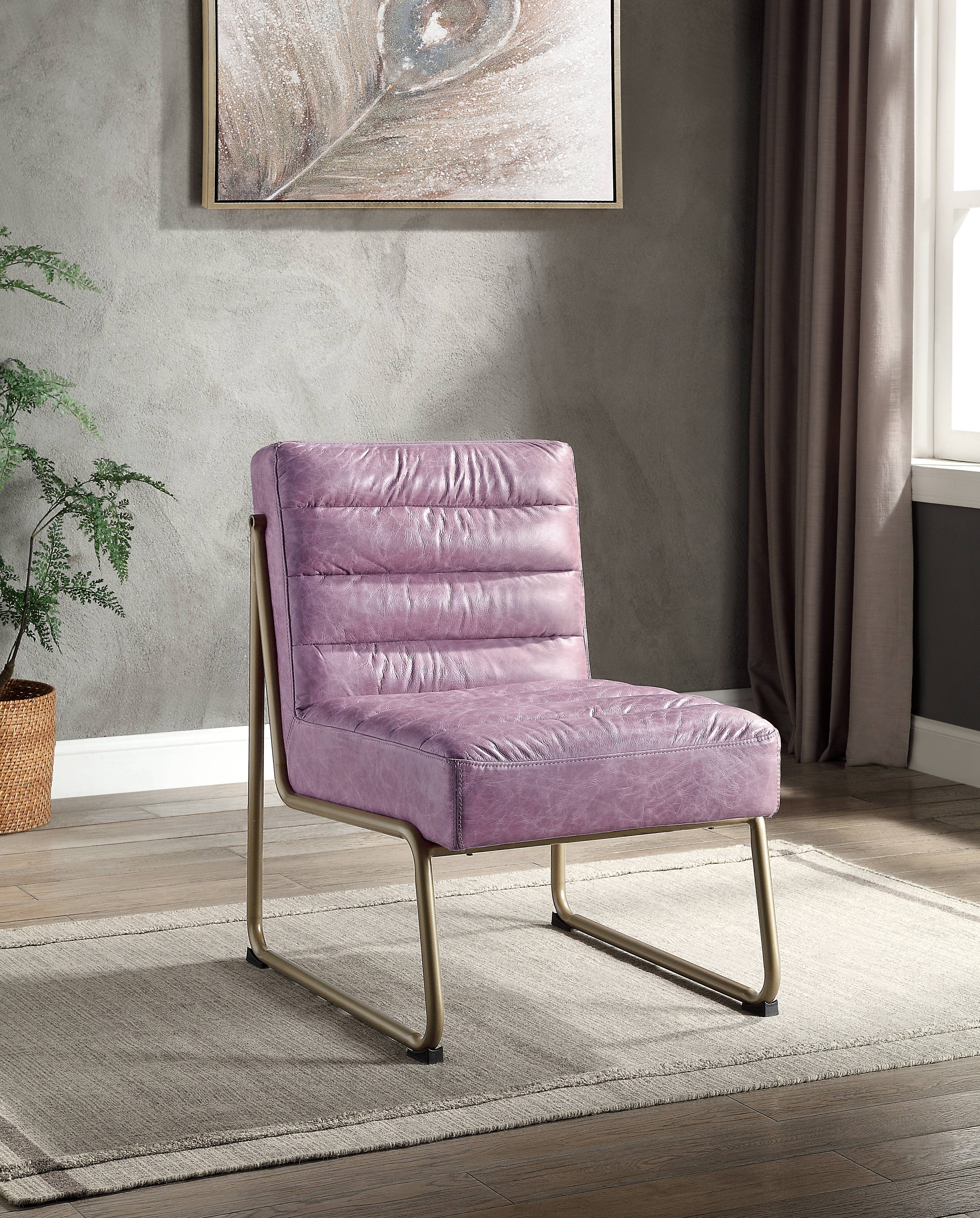 Wisteria Accent Chair with Metal with Sled Base