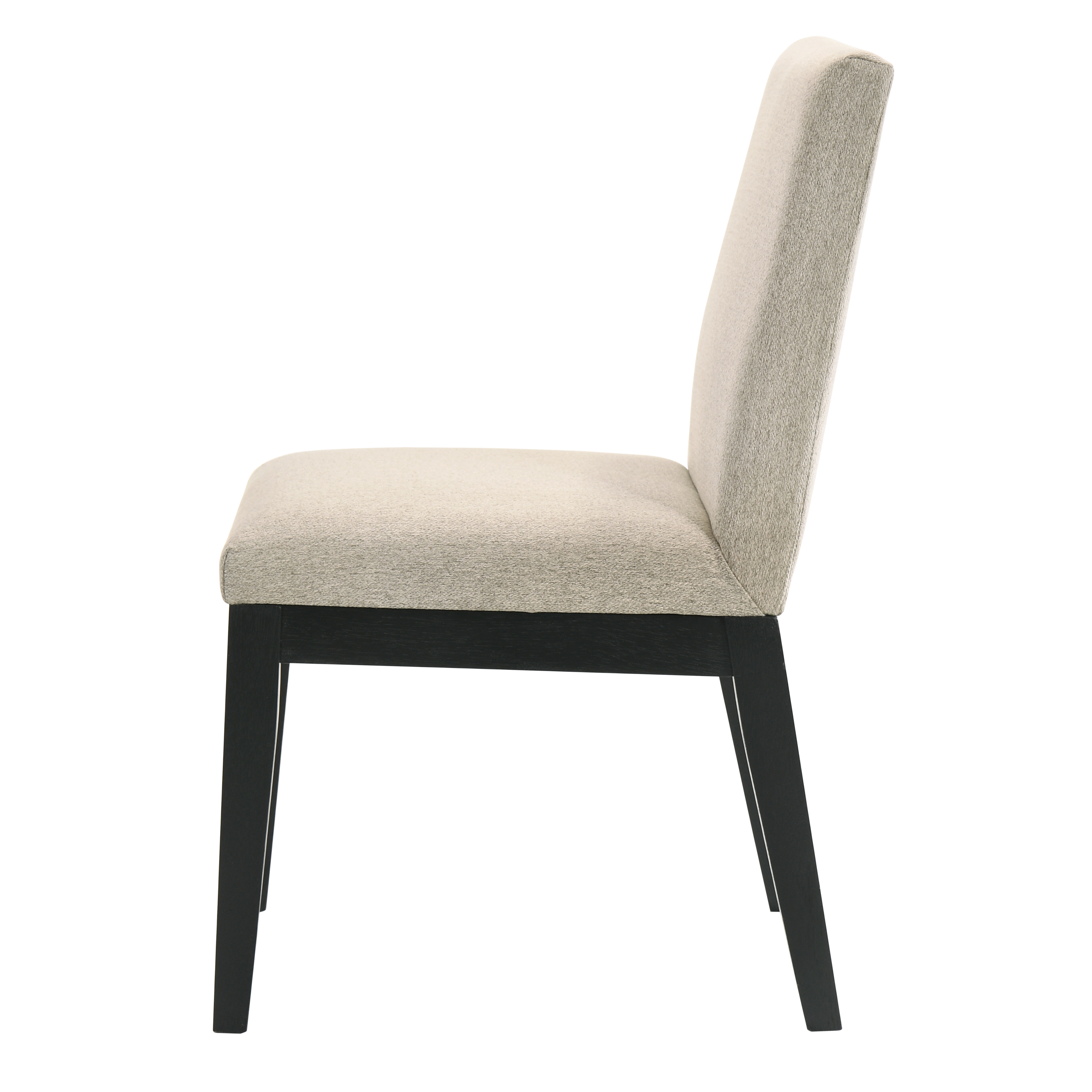 Beige and Black Padded Side Chair (Set of 2)