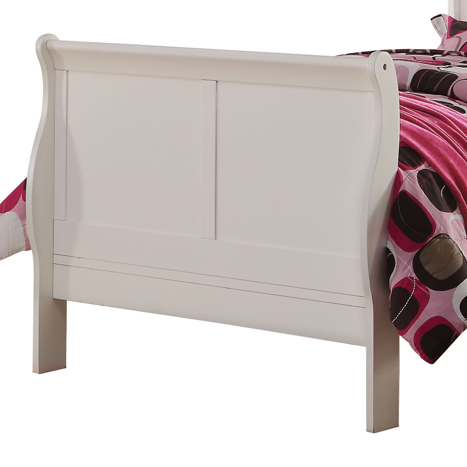 White Twin Sleigh Bed