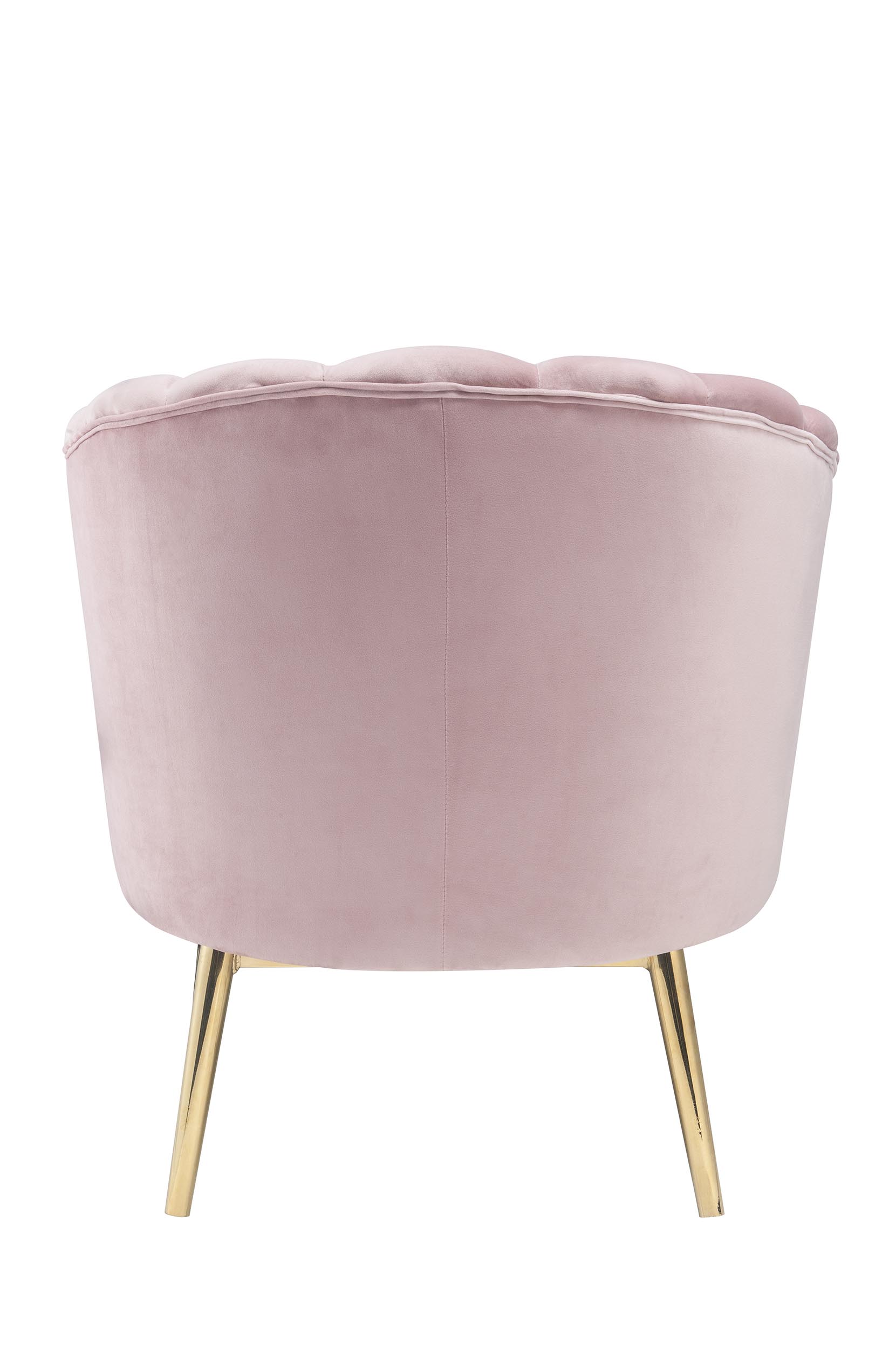 Blush Pink and Gold Tufted Accent Chair