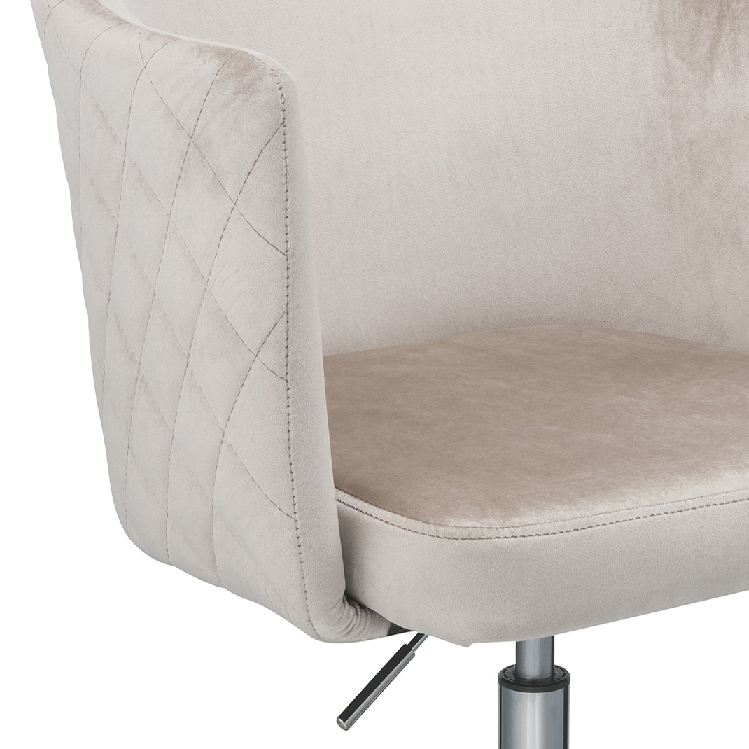 Champagne and Chrome Swivel Office Chair