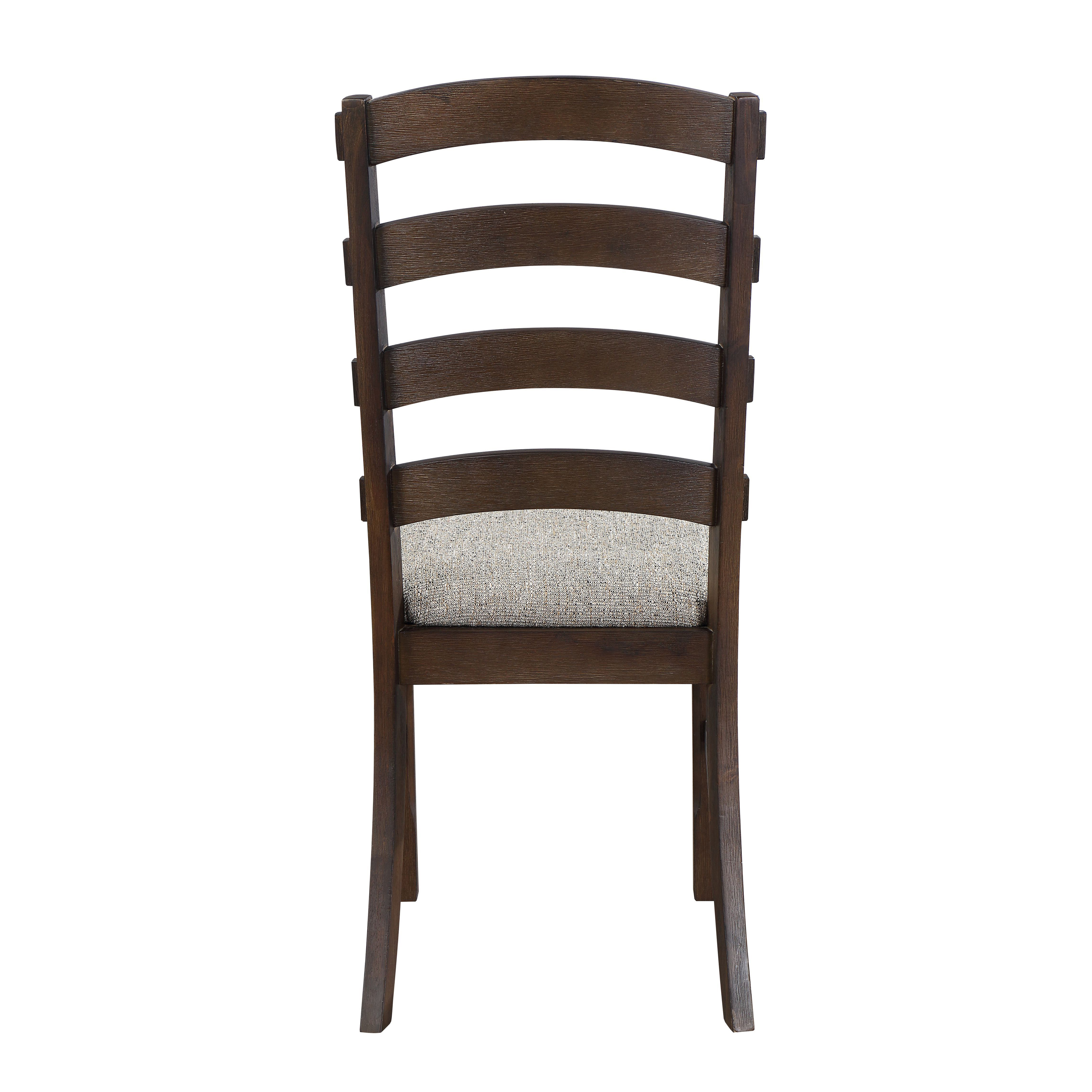 Grey and Rustic Brown Ladder Back Side Chairs (Set of 2)