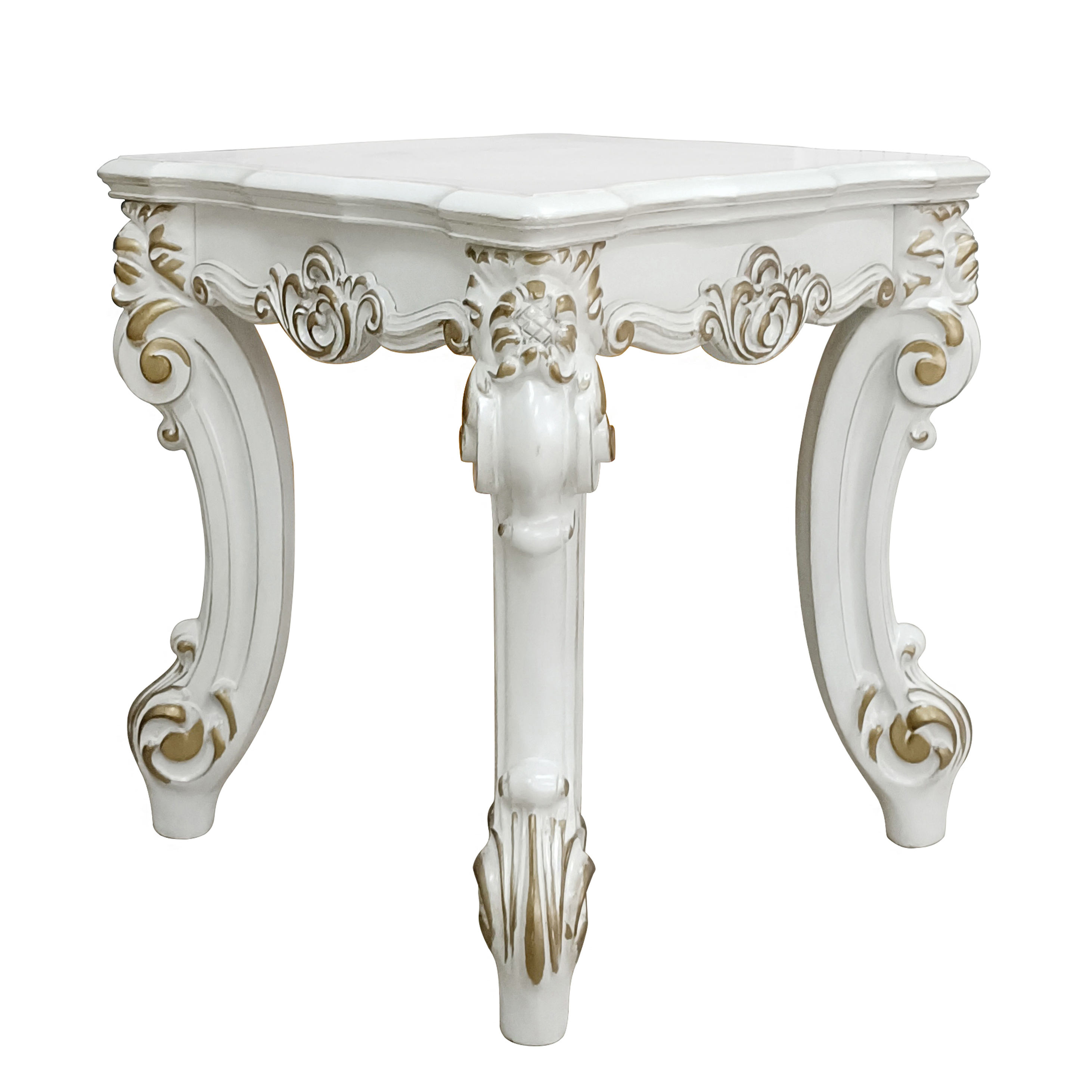 Antique Pearl Square End Table