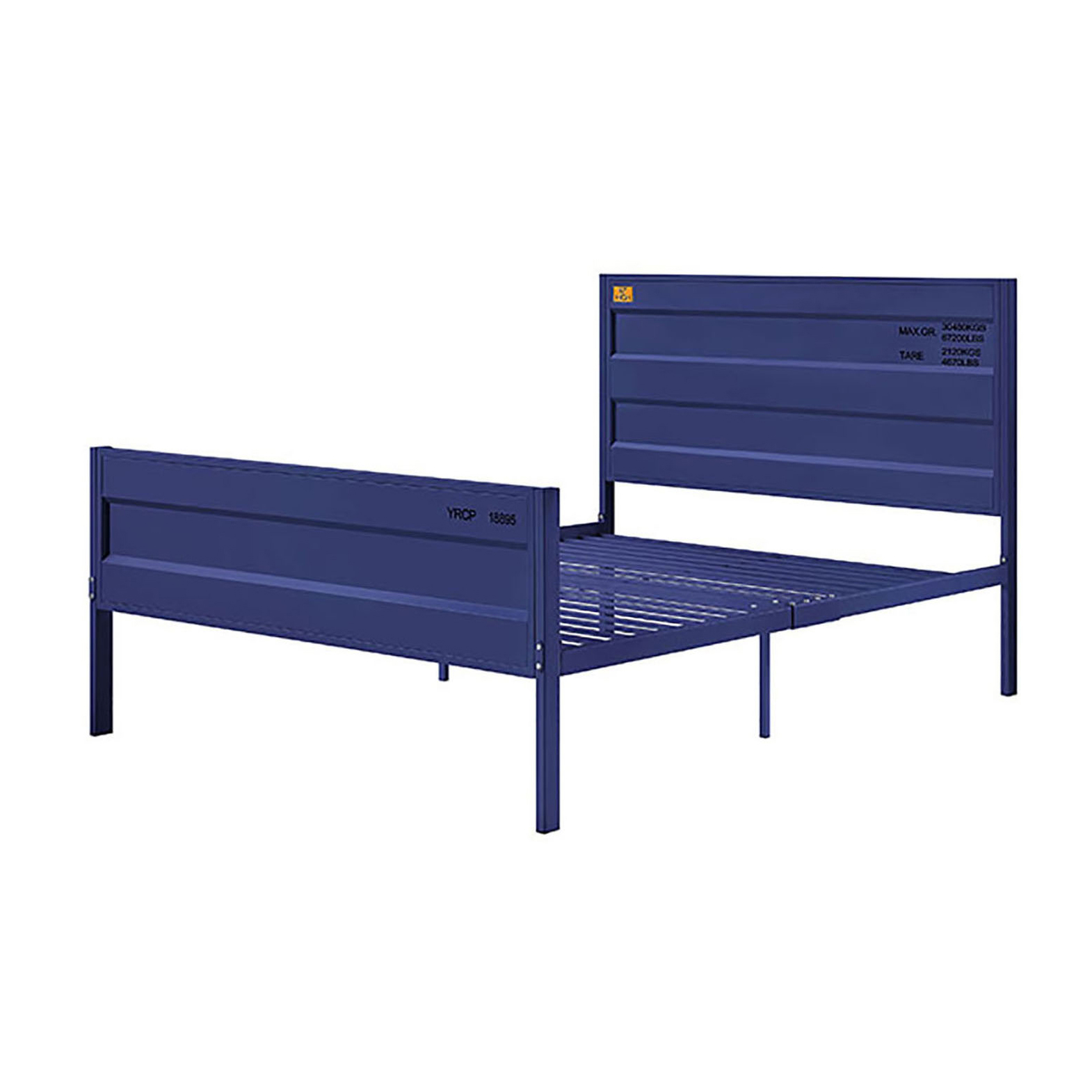 Blue Full Platform Bed