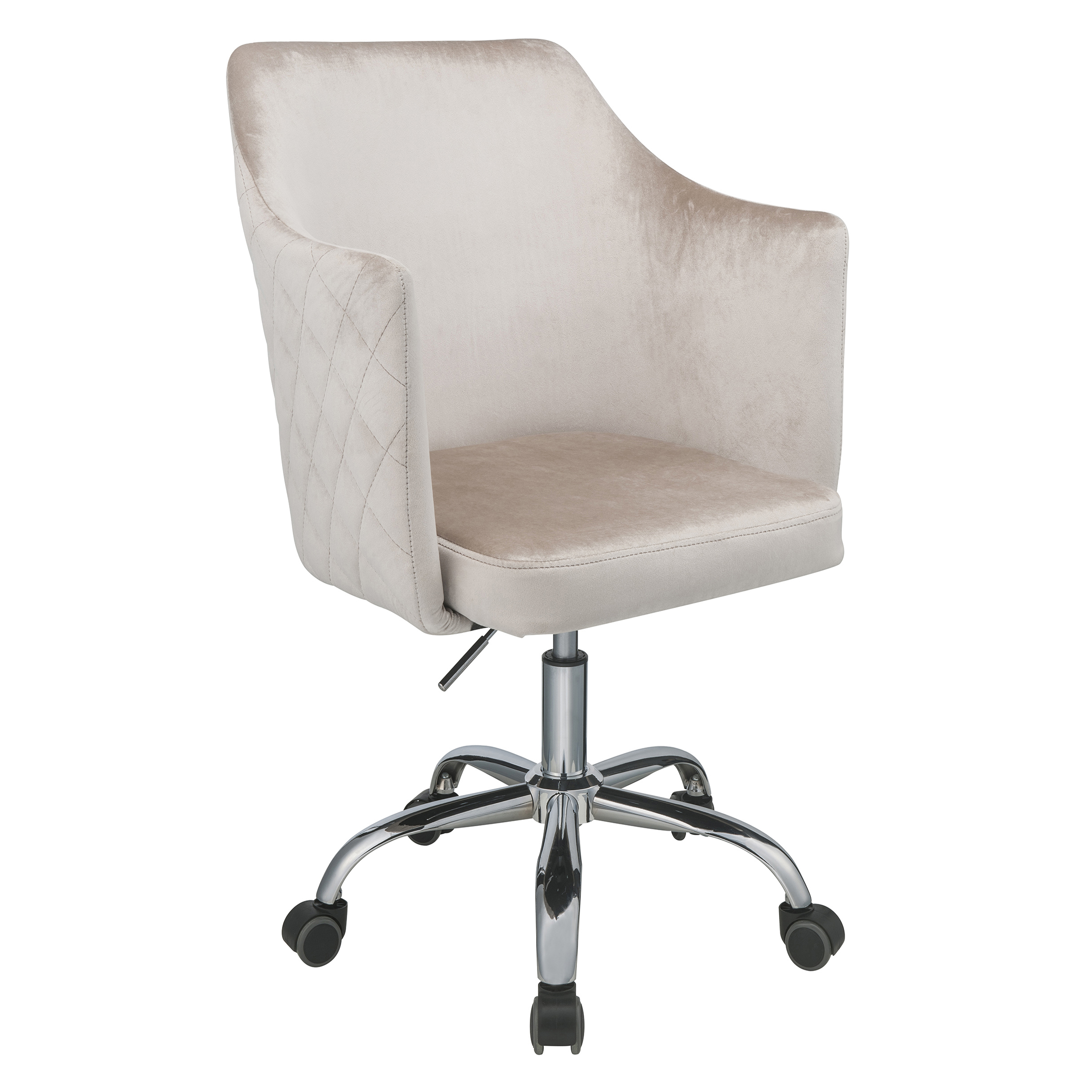 Champagne and Chrome Swivel Office Chair