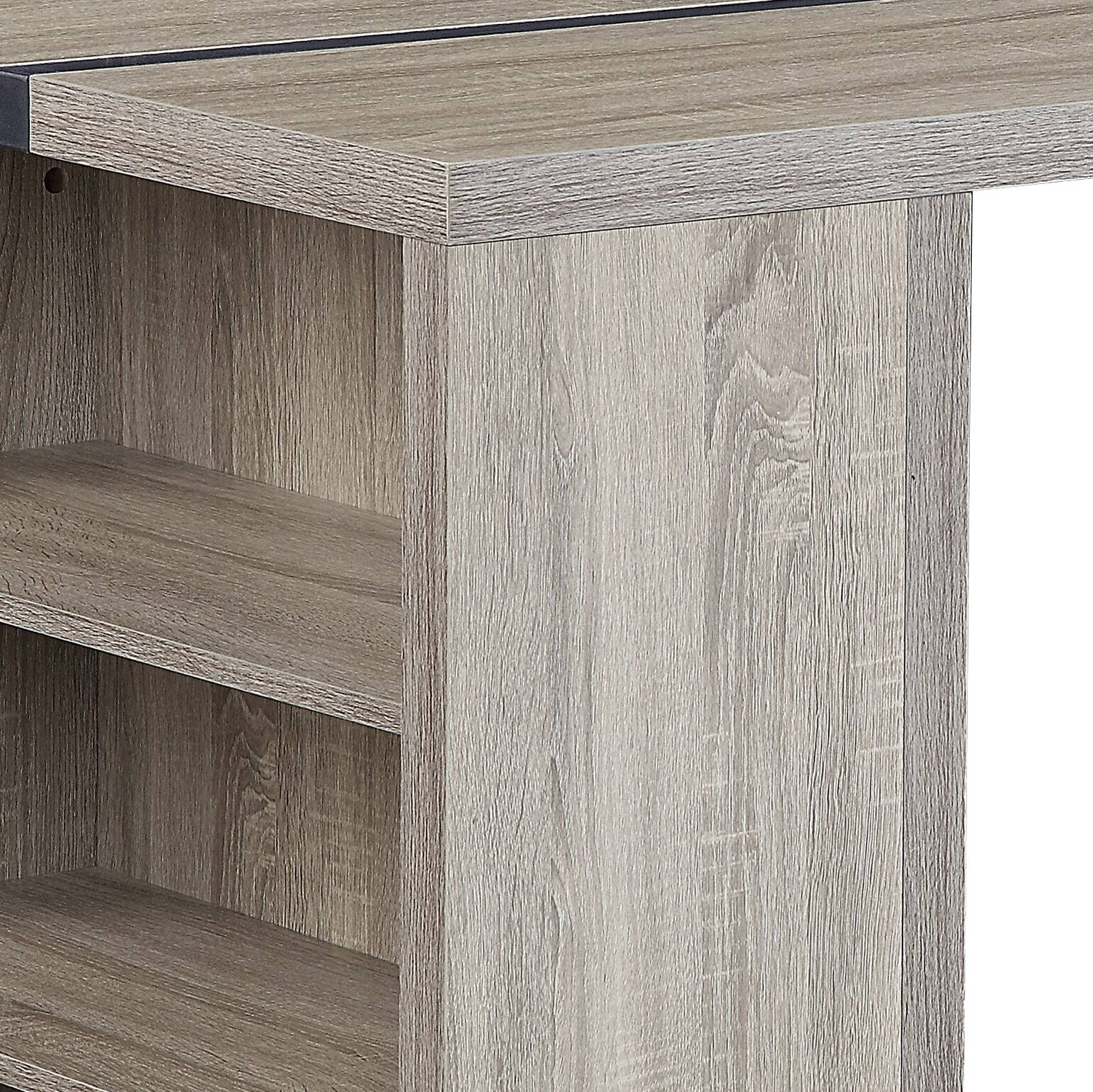 Grey Oak and Black 2- Shelf Dining Table