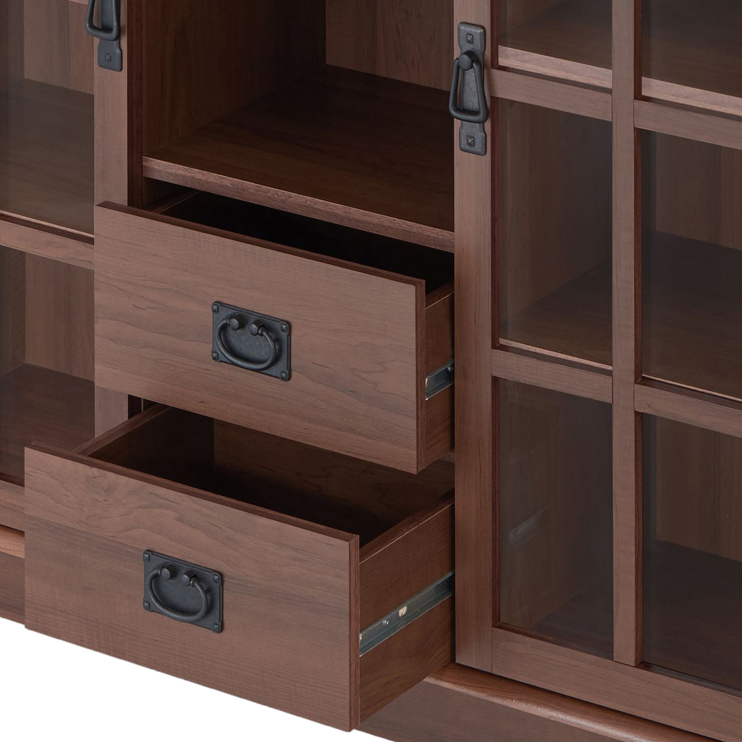 Walnut 2-door Server with 2-drawer