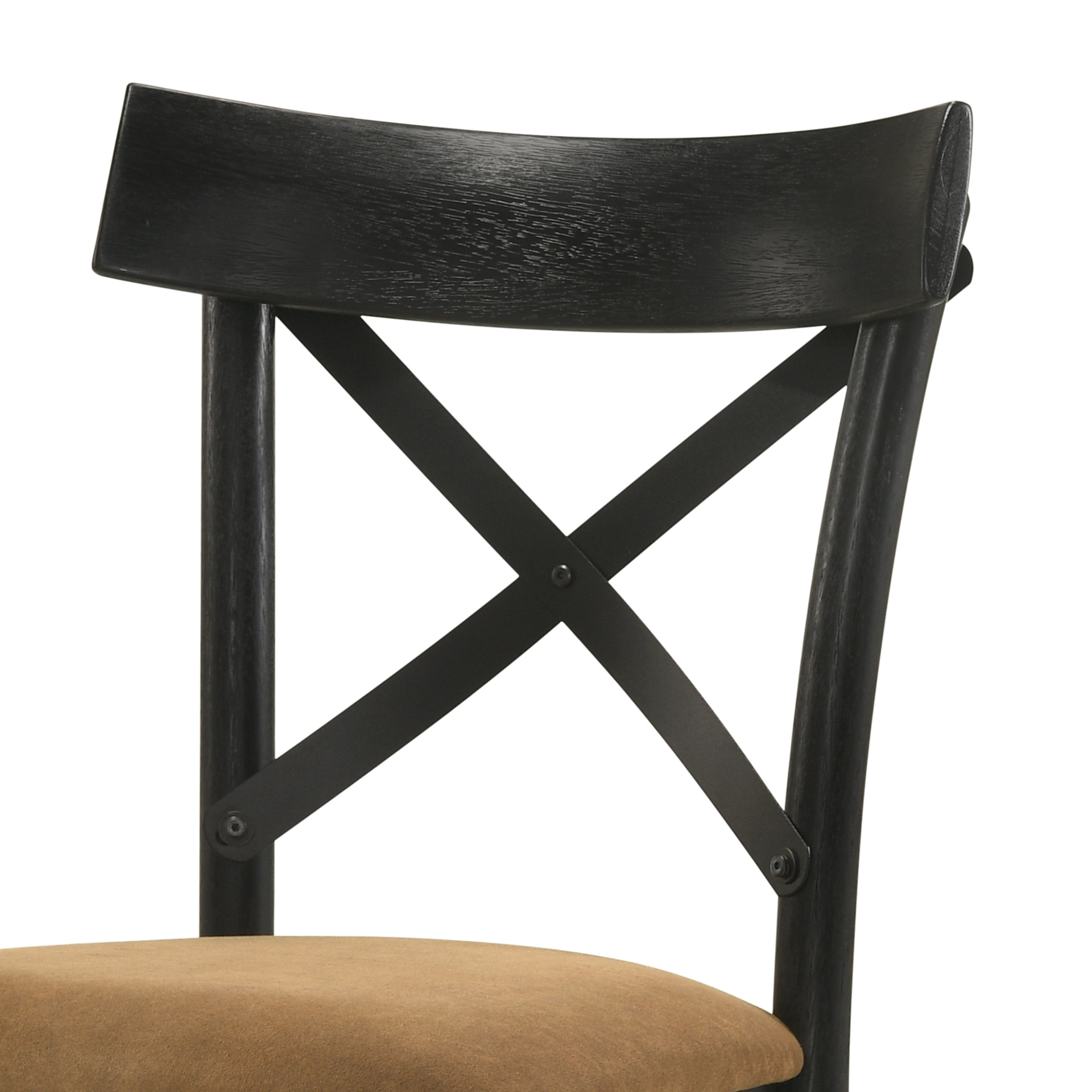 Brown and Black Side Chair (Set of 2)